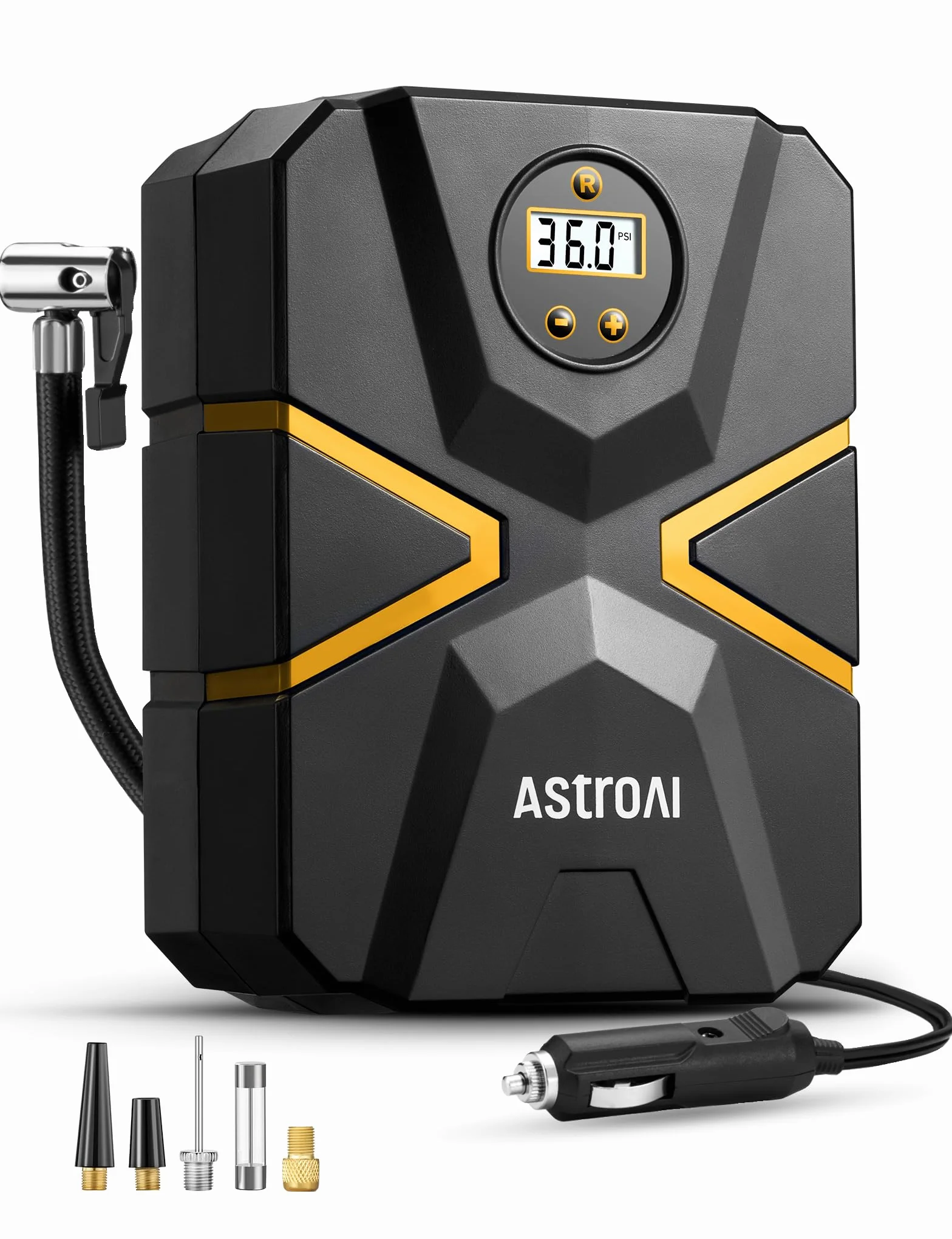 AstroAI Compressore Aria Portatile S1 150 PSI, Gonfiatore Digitale per Pneumatici 12V con Schermo LCD