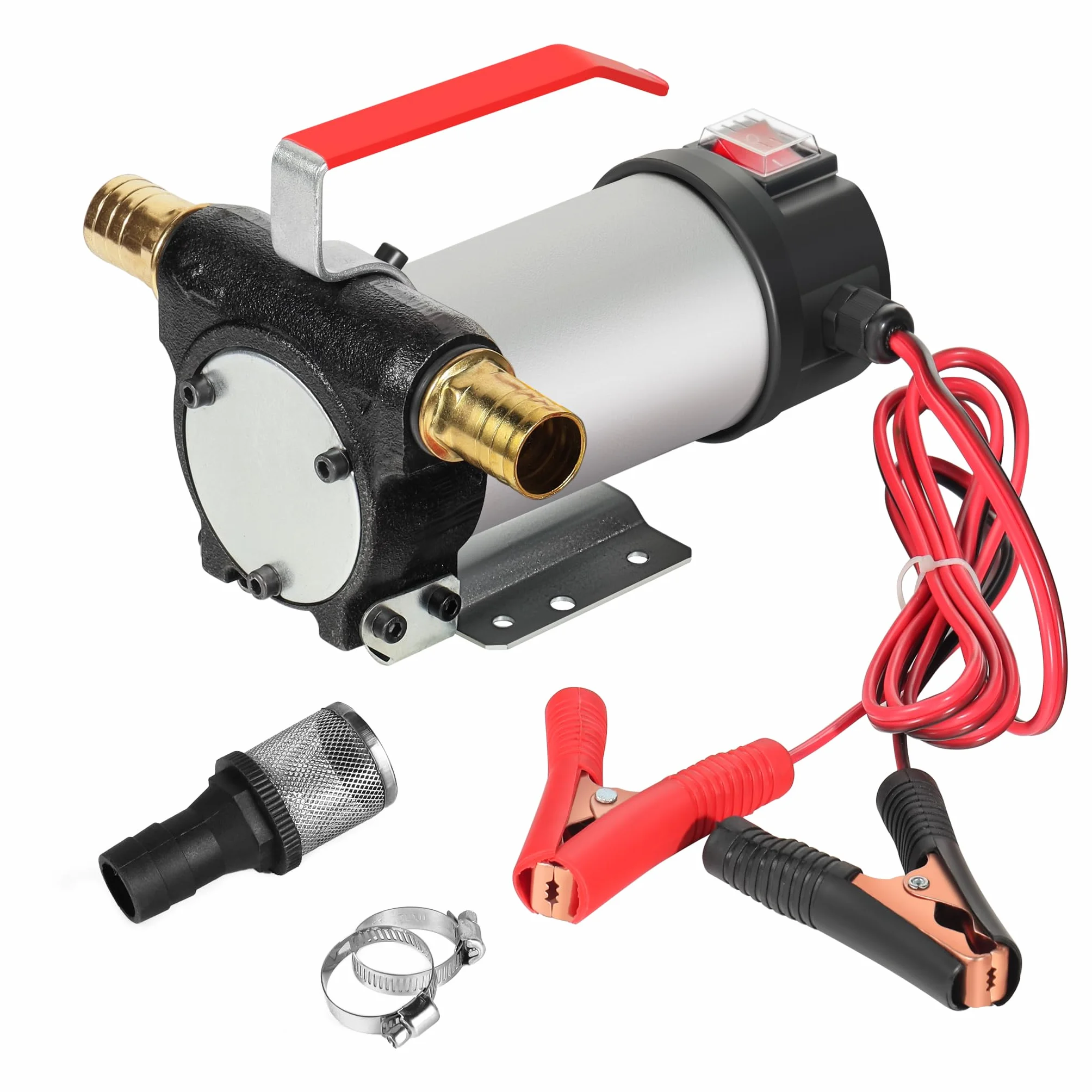 WilTec Pompa autoadescante per diesel gasolio 12 V 150 W 40 l/min