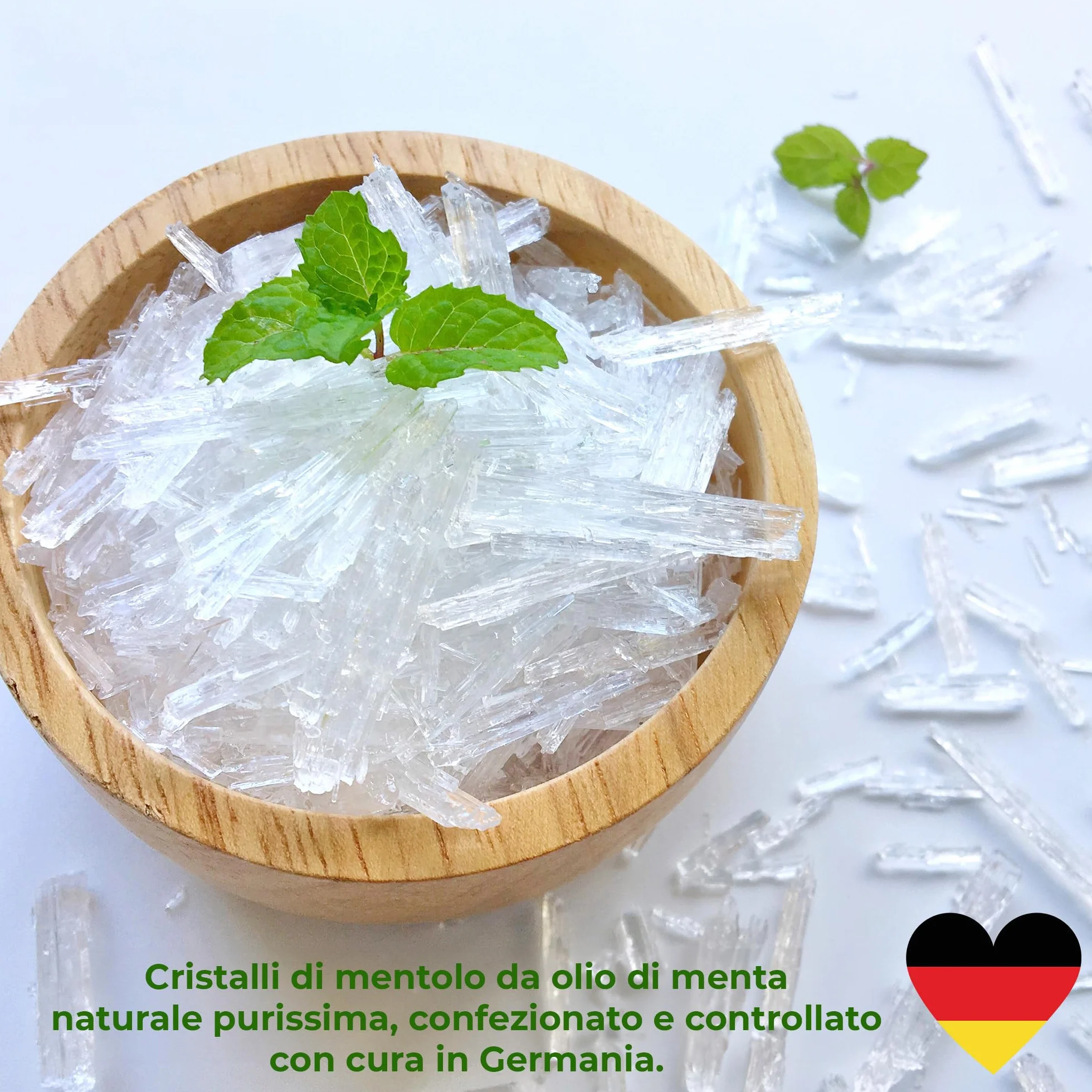 Detox Organica Cristalli di Mentolo Sauna 100 g Menta pura Accessori Per Sauna