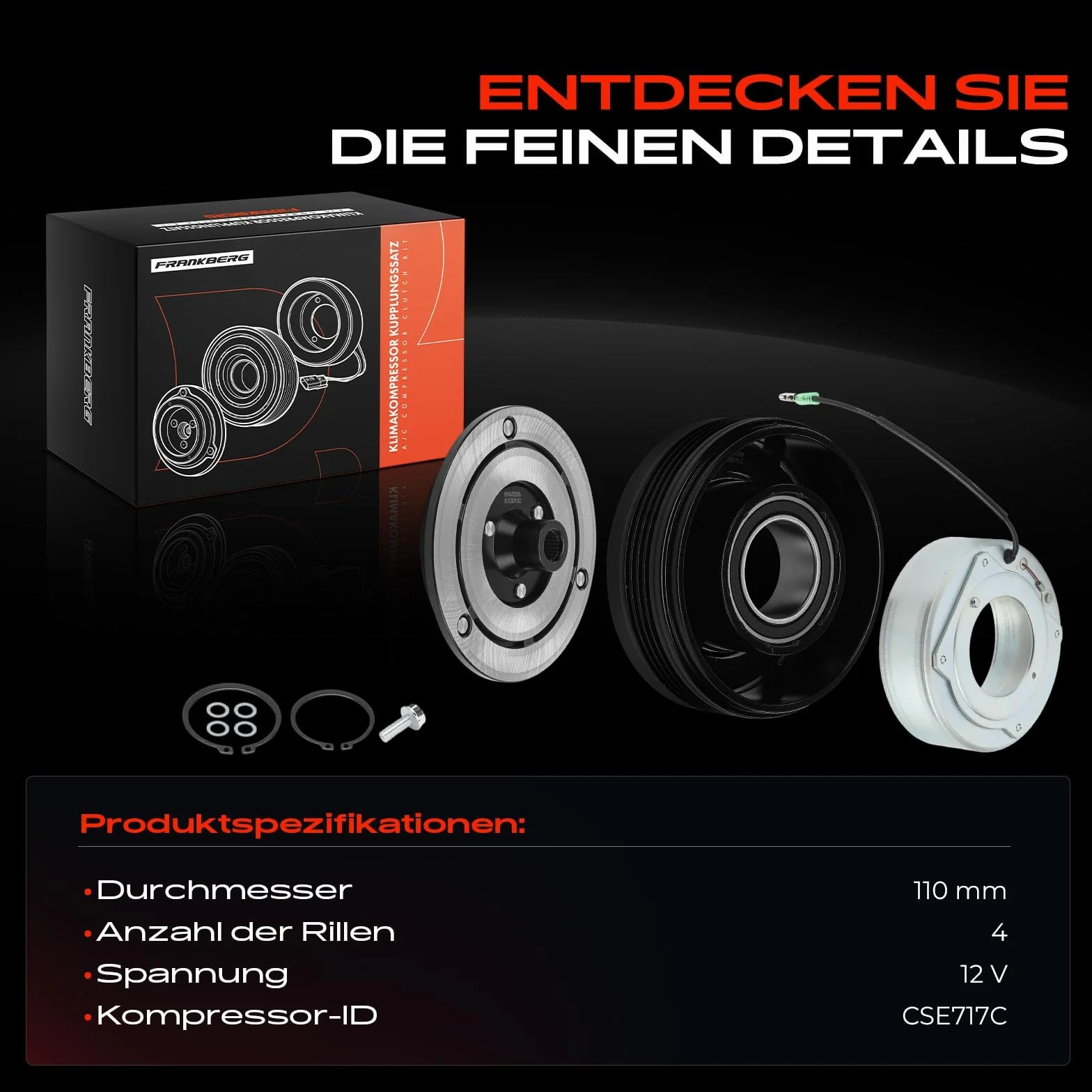 Frankberg Compressore Magnetico AC X5 E70 X6 E71 64529185146 64529195971