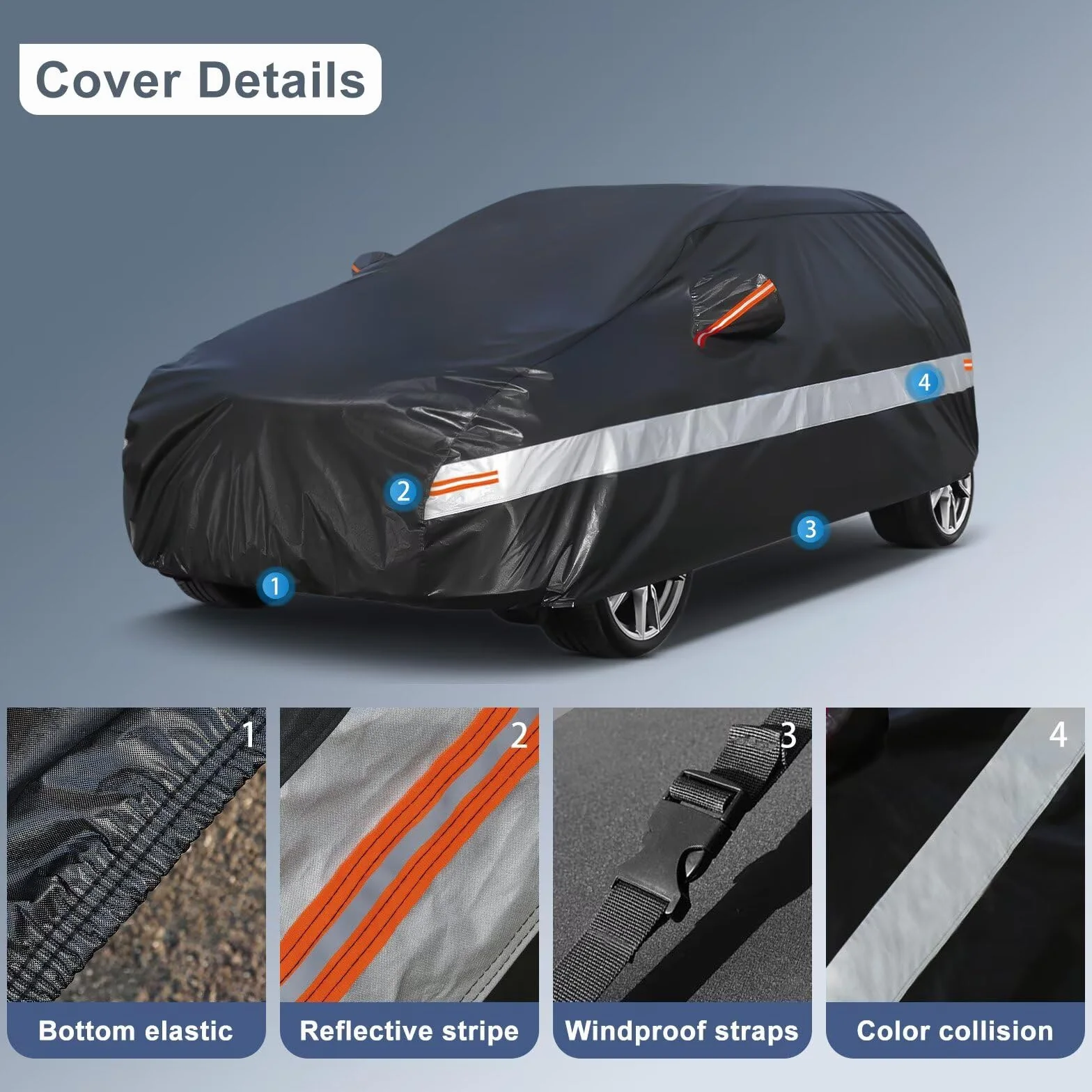 10 strati Telo Copriauto per Toyota Yaris(2003-2025),100% copertura auto impermeabile,Telo Copri Auto per Esterno,impermeabile,protezione UV,antivento,antipolvere