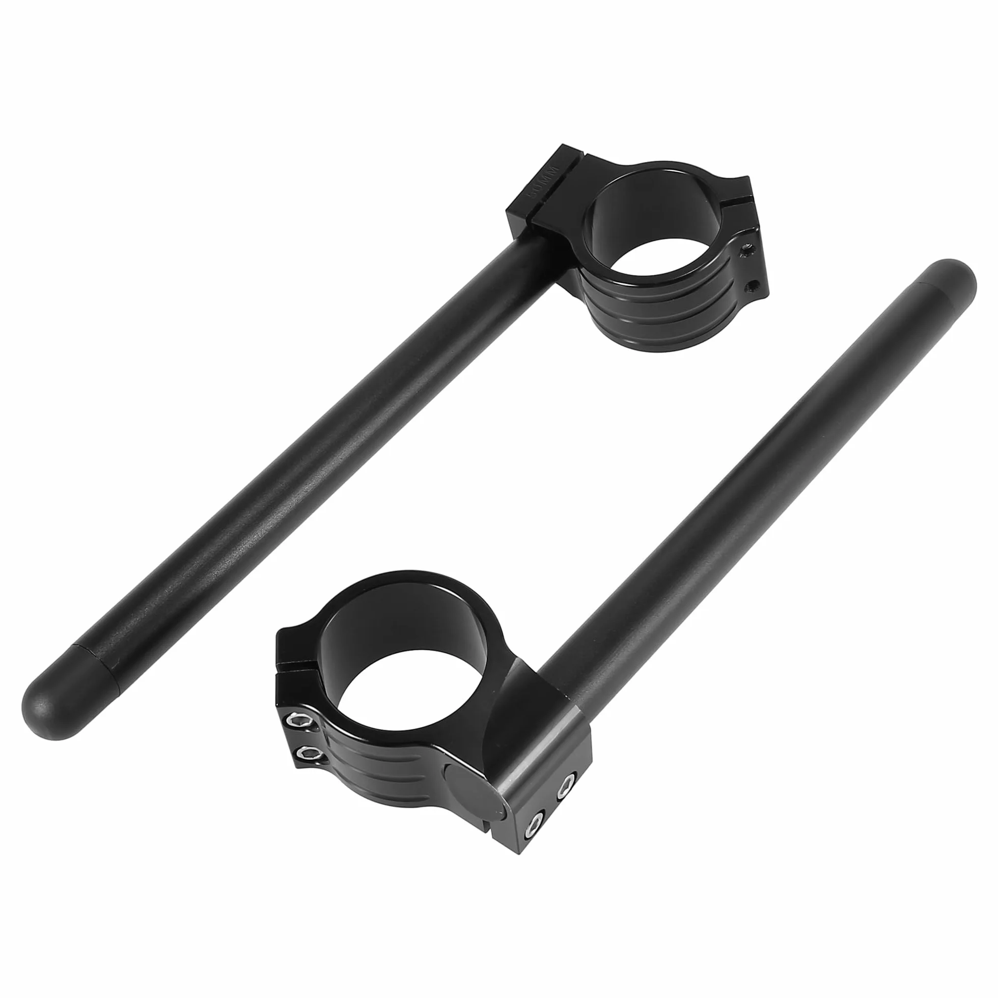 Motoforti 1 Paia 50mm Moto Manubrio Clip Ons Maniglia Bar Universale Nero
