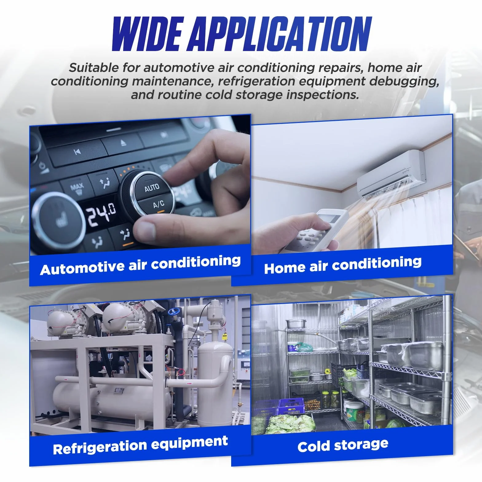 PLAYOCCAR HVAC Indicatori 92 tipi di kit di manometri digitali del refrigerante con TFT LCD, doppio test di pressione,Kit di ricarica del refrigerante Manometro per aria condizionata sottovuoto