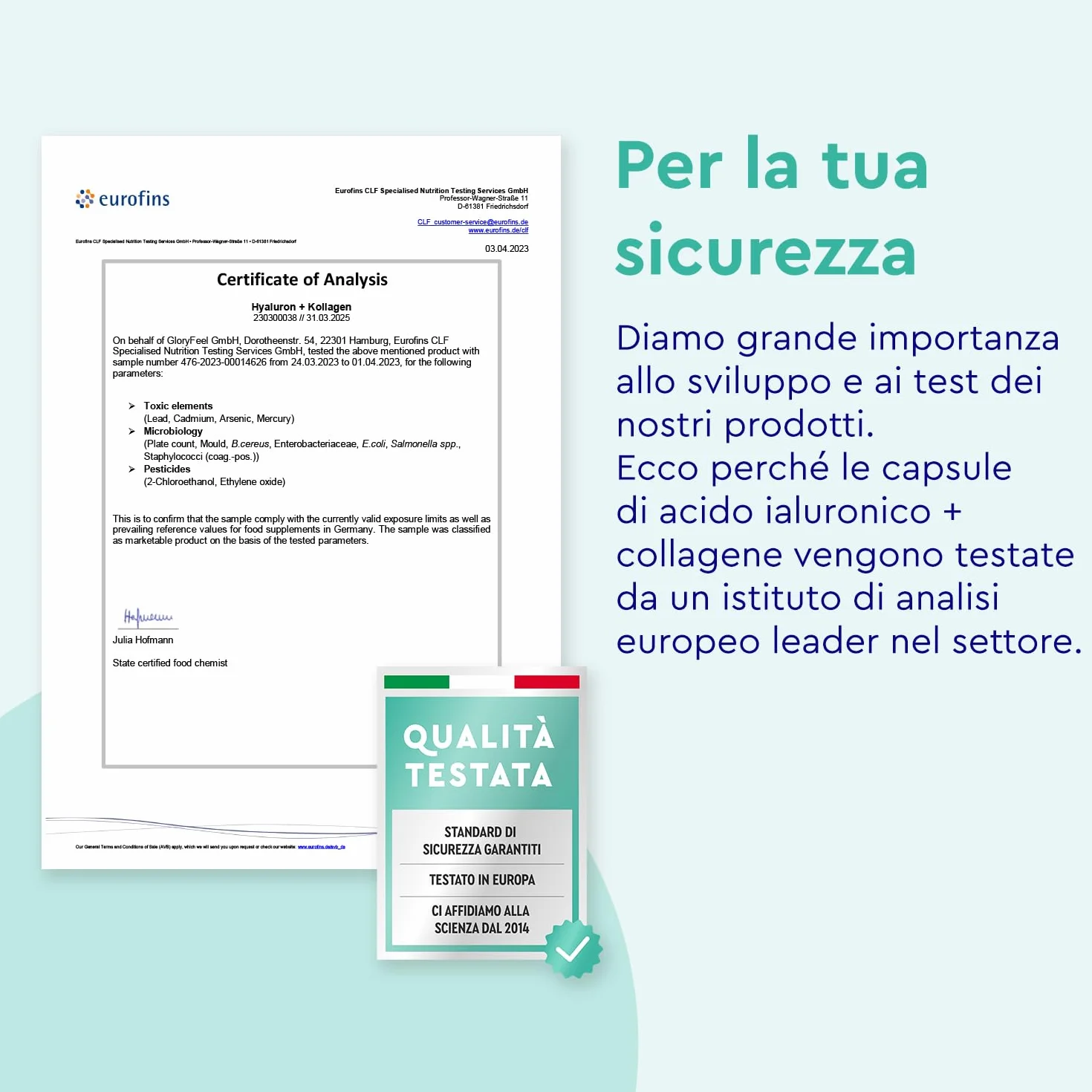 Collagene e Acido Ialuronico Integratore 180 Capsule con Vitamina C, Biotina, Zinco, Selenio 1000mg + 200mg