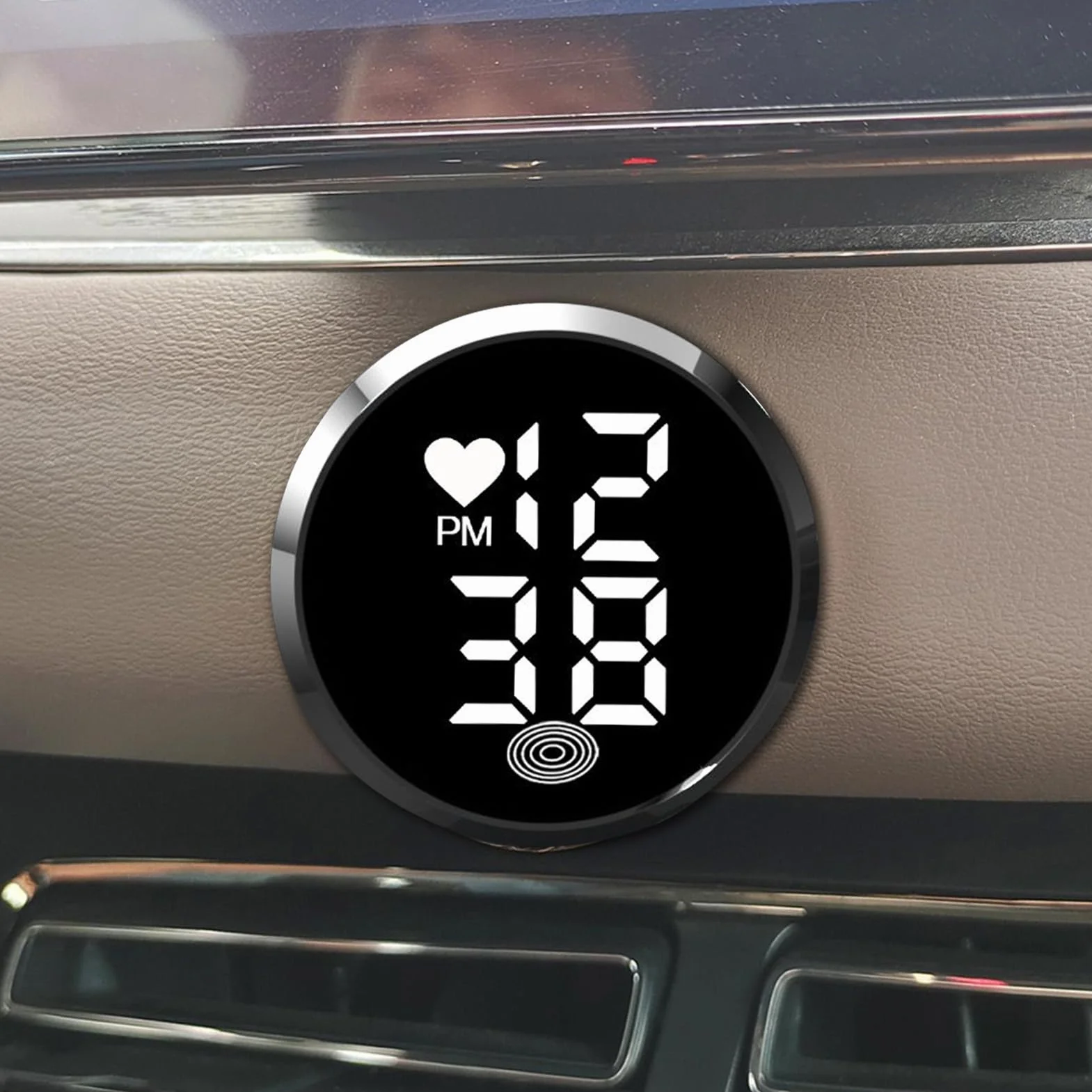 Orologi Da Cruscotto Per Veicoli | Orologio Digitale Adesivo Per Motocicli,Display LED Orologio Adesivo Per Autocarro Bicicletta Ventilazione Cruscotto