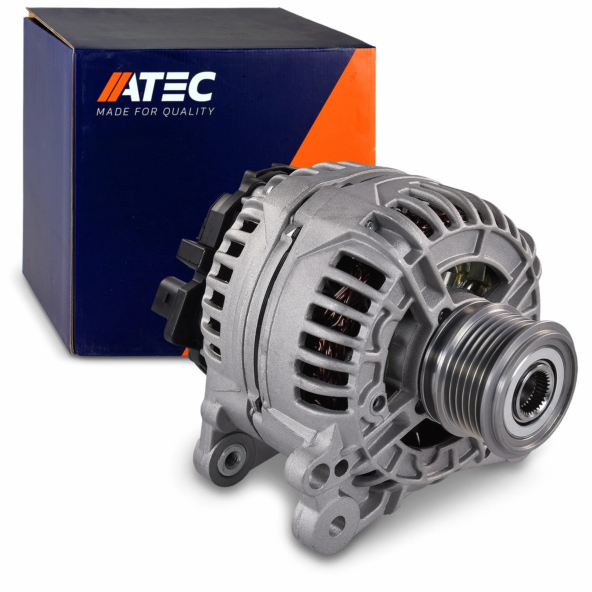 ATEC Germany 1x alternatore 14V 140A Compatibile con AUDI A1, A3, A4 B6, A4 B7, SEAT ALHAMBRA, ALTEA, IBIZA, LEON, TOLEDO, SKODA FABIA 2, OCTAVIA 2, RAPID, ROOMSTER, SUPERB 2, YETI (5L)