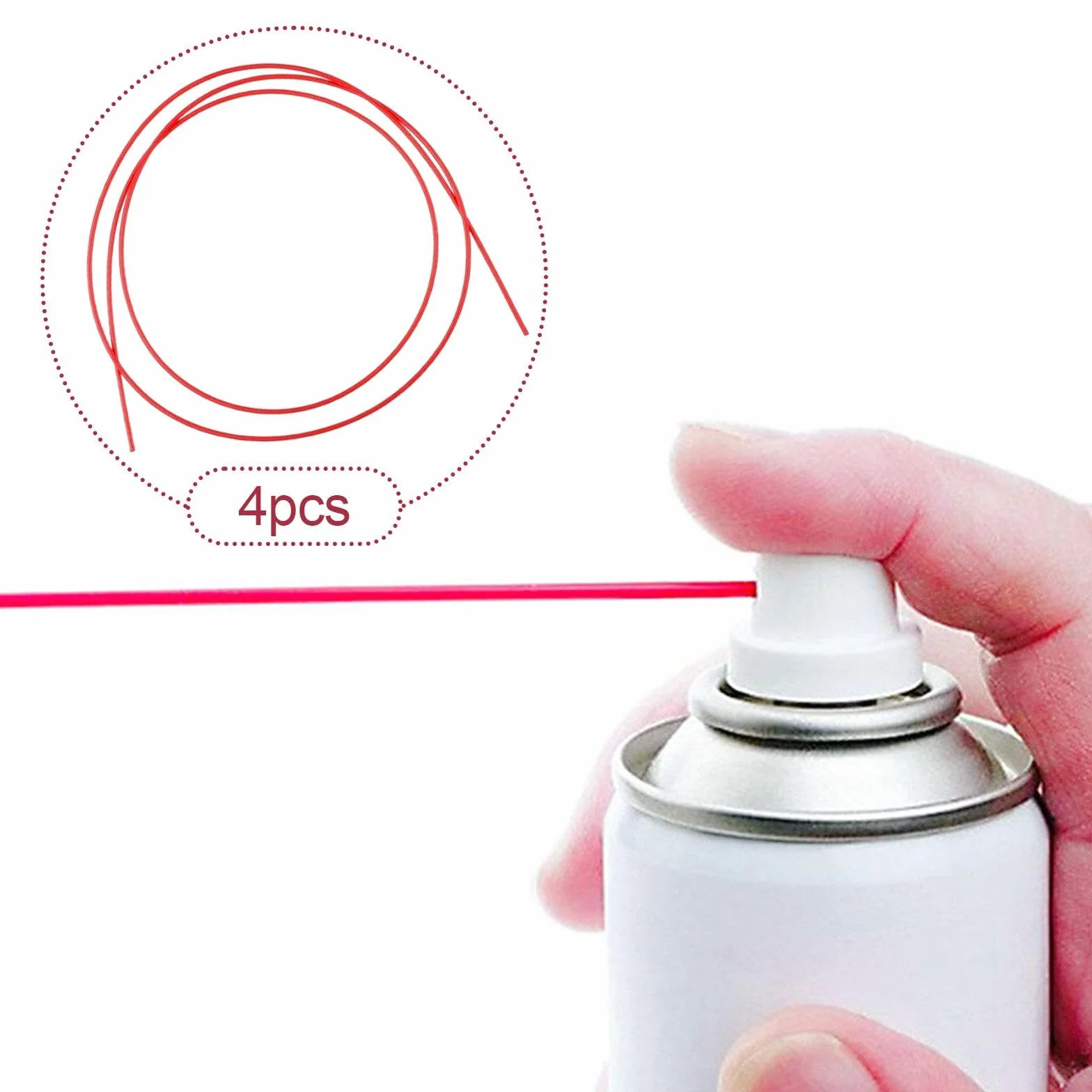 Prolunga flessibile 130 cm per bombolette spray lubrificanti automobilistici