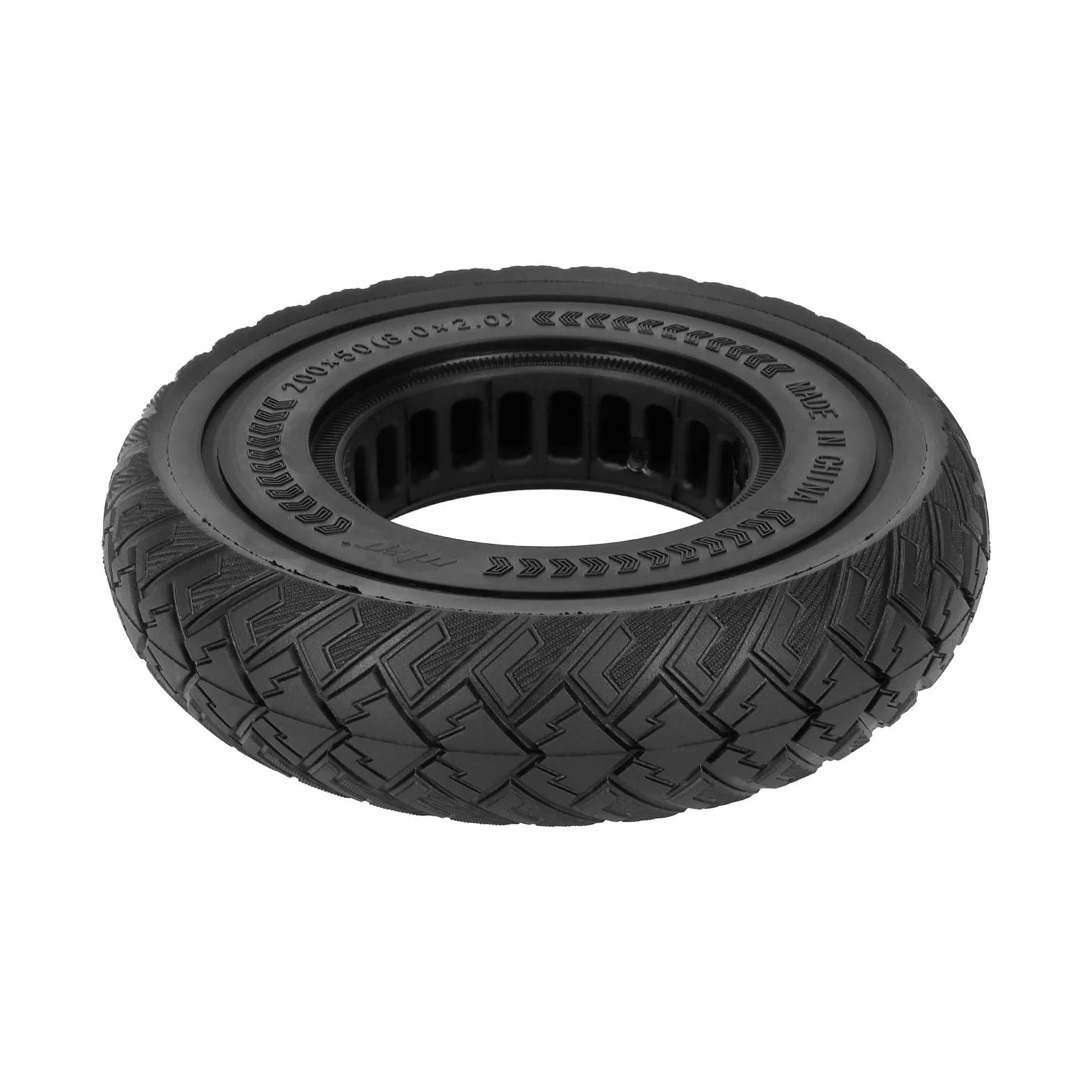 Pneumatici in gomma piena, 200 x 50 cm, per Dualtron Speedway Mini 4 Pro/SpeedTrott GX12, ammortizzatori a prova di esplosione, 8 pollici, 8,0 x 2,0 (nero, 1 pezzo)