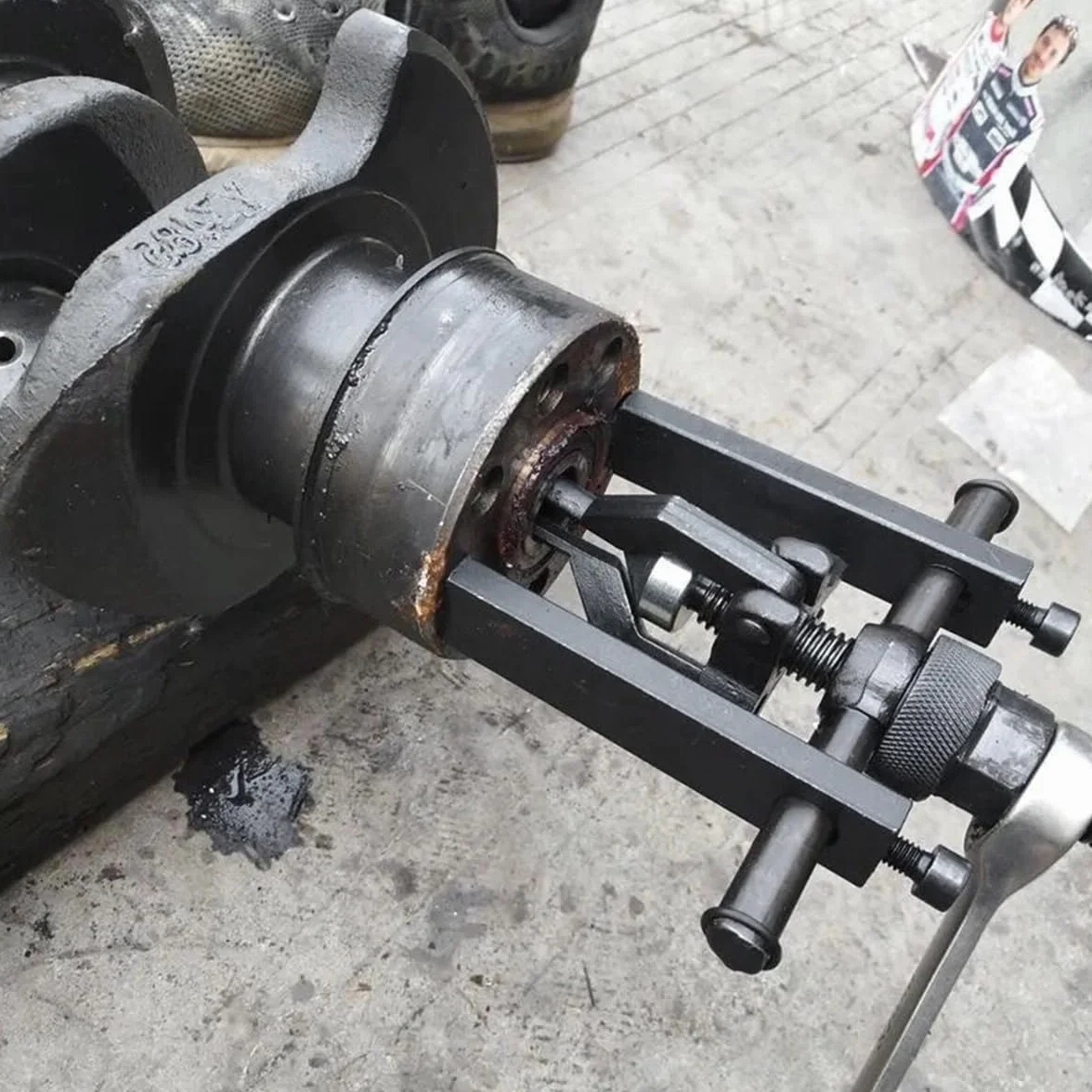 JNNJ Estrattore per Cuscinetti Interni, 3 Ganasce Estrattore Ingranaggi, Rimozione Dell'ingranaggio Attrezzi Utensile Manuale Kit, Acciaio al Cromo Vanadio Nero Manutenzione Meccanica Auto per Moto