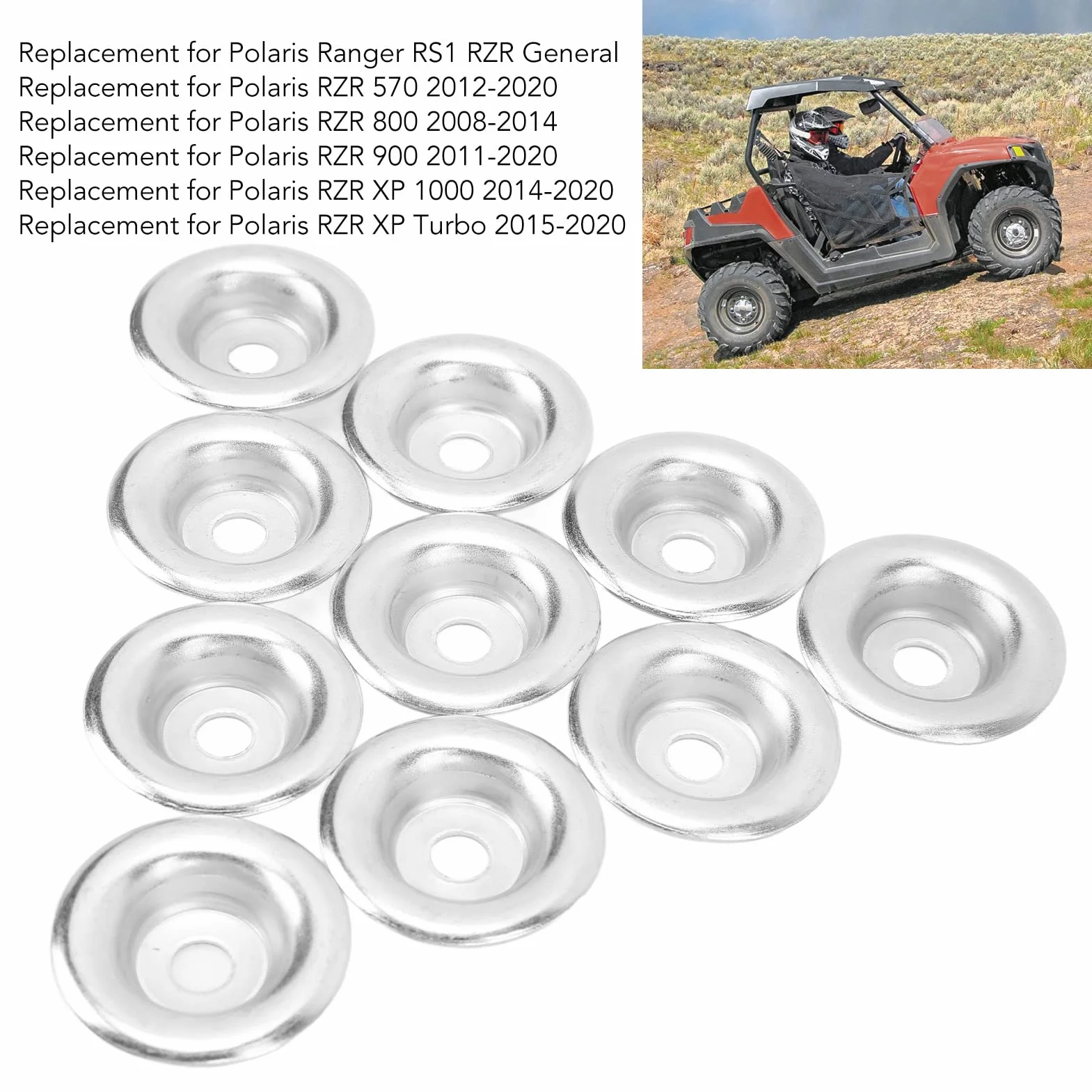 Set da 20 Pezzi Set di Rondelle e Bulloni per Piastra Paramotore UTV 7556065 Sostituzione in Metallo Robusto per Polaris RZR 570 800 900