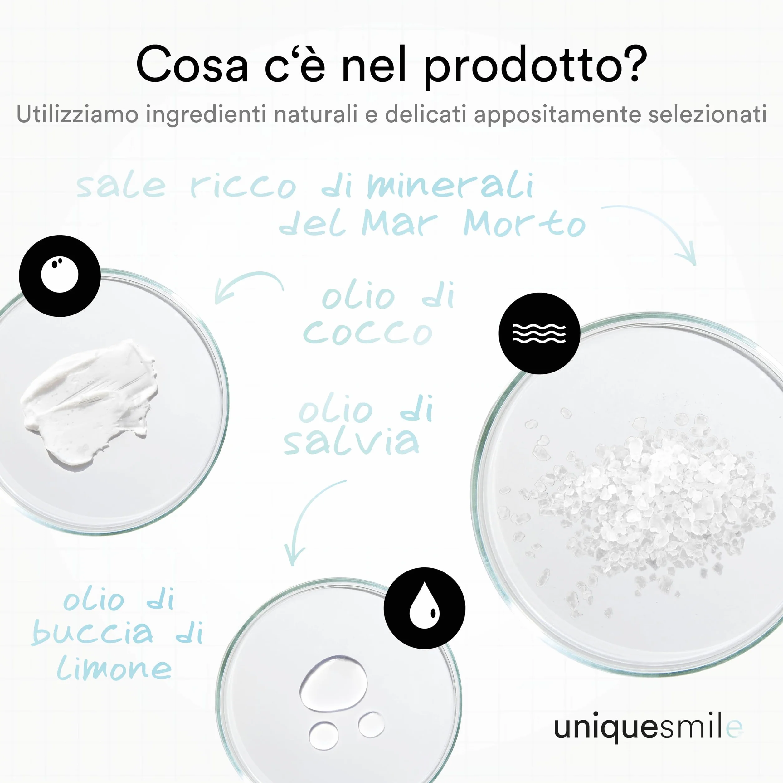 Uniquesmile Strisce sbiancanti denti senza perossido formula innovativa ingredienti naturali set 40 pezzi