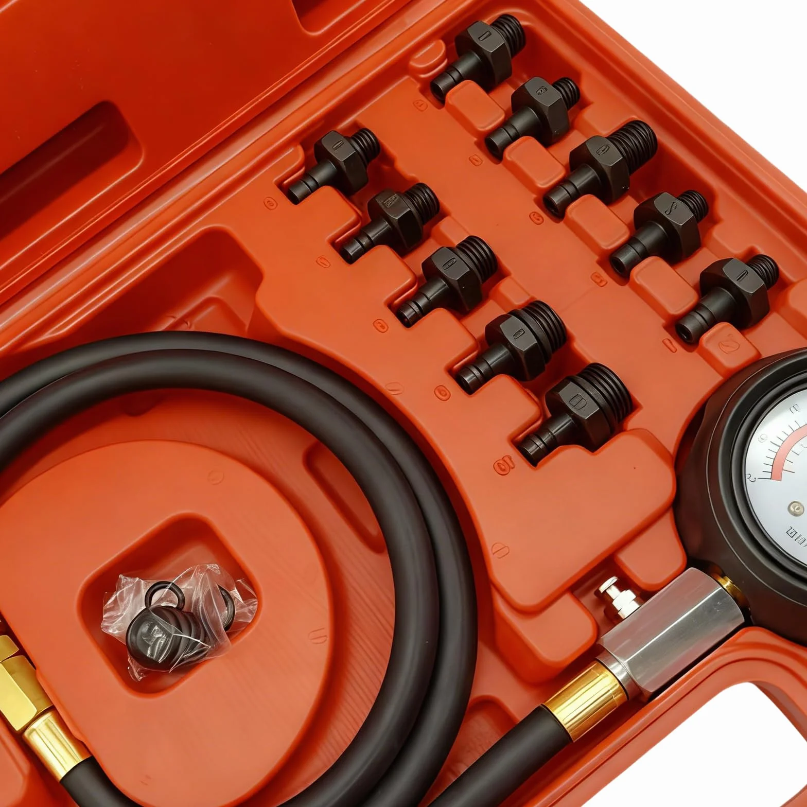 Kit di tester di pressione dell'olio, misuratore di pressione dell'olio, strumento tester di pressione dell'olio, 0-140 PSI, sistema di carburante, sensore meccanico del motore, prova di compressione