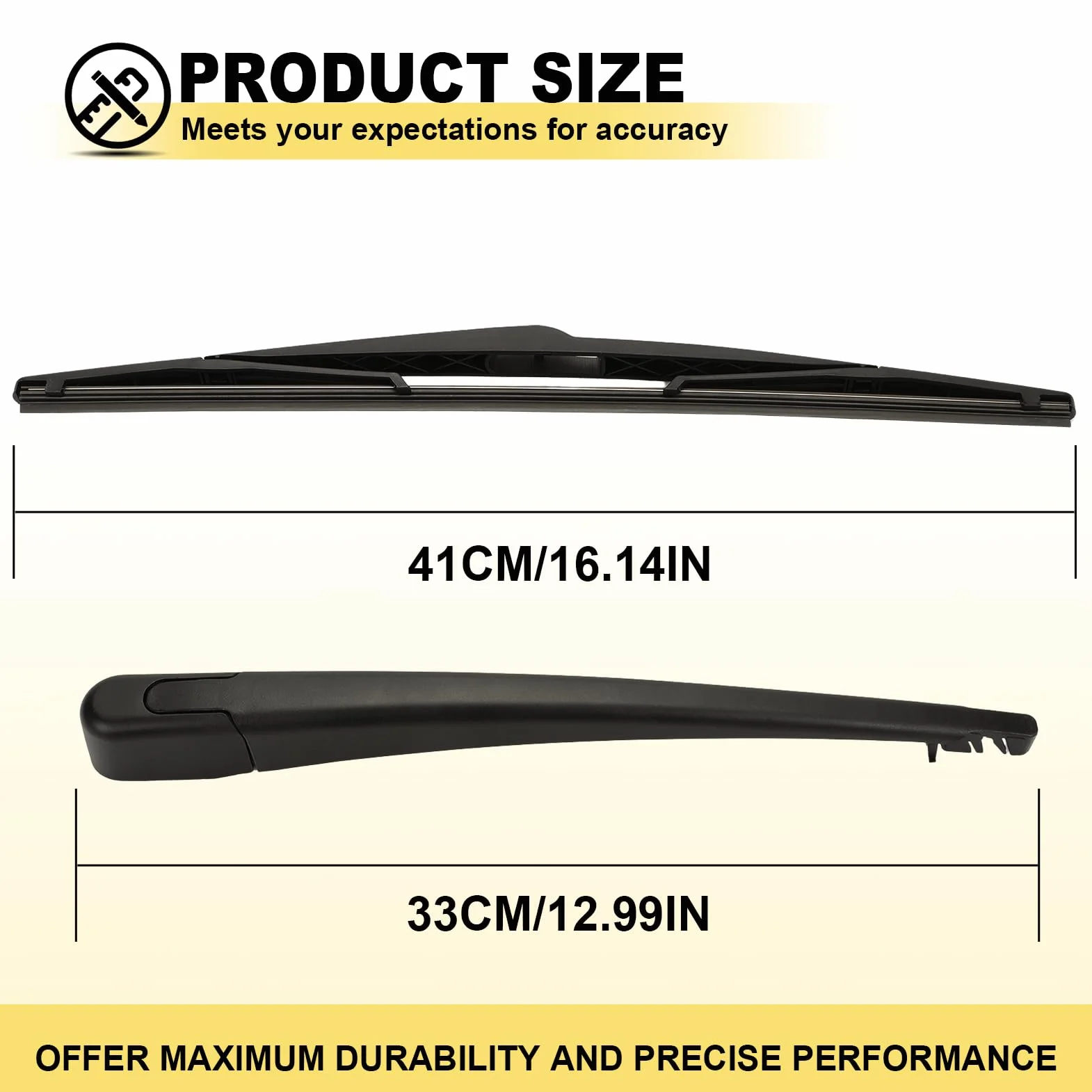 Heckscheibenwischerarm-Set 405 mm Für Peugeot 207 207+ 2006-2015 642397 6423.97 6429AR 6451AJ Kit Spazzola Braccio Tergicristallo Posteriore