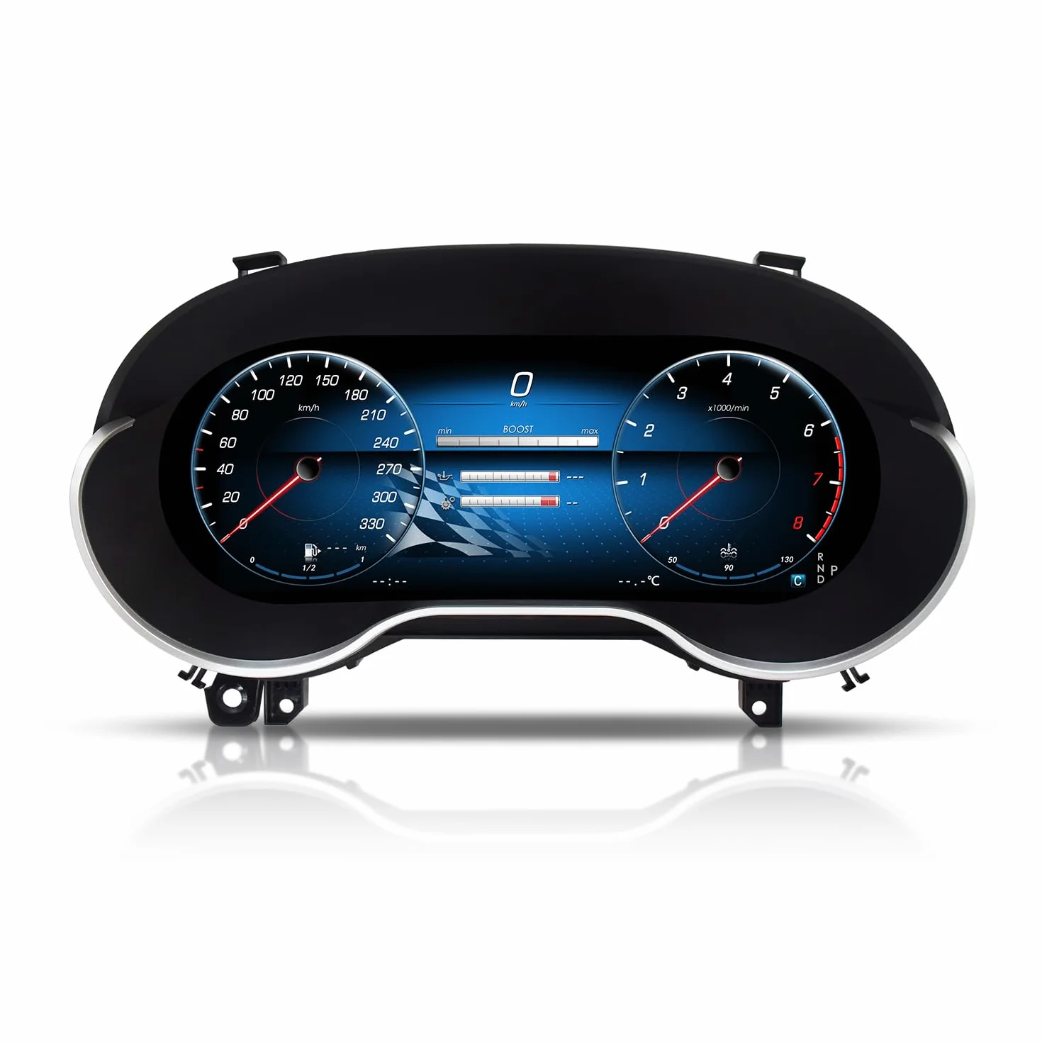 VIBEX Quadro Strumenti Tachimetro Digitale 12.3" per Mercedes Classe A W176 CLA C117 GLA X156 2013-2019 Apple CarPlay Android Auto Wireless Navigazione Plug & Play Installazione OEM