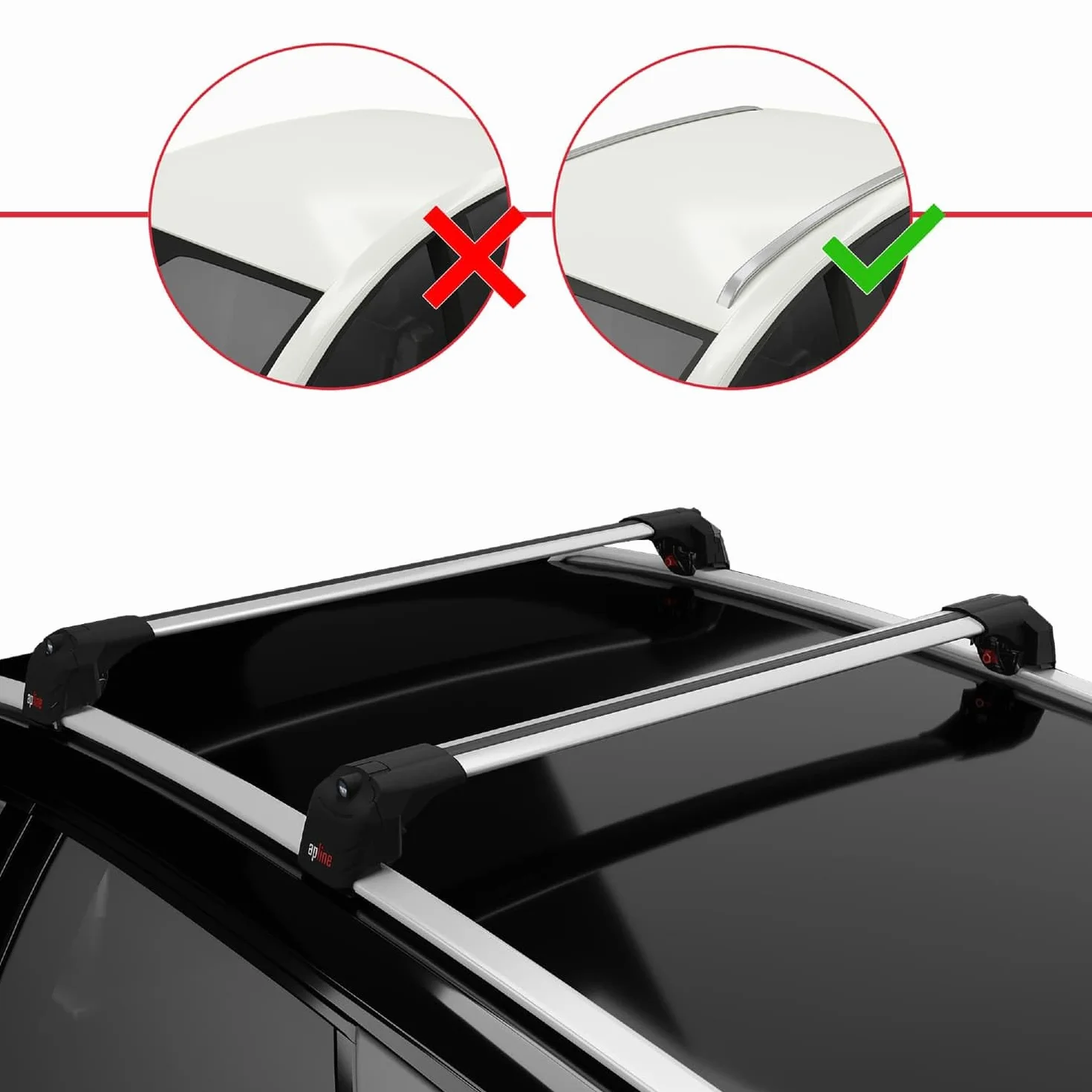 Compatibile con BYD Atto 2 2025-2026 ACE-2 Barre Tetto Portapacchi Auto Barre Portatutto Grigo Alluminio 2 Barre