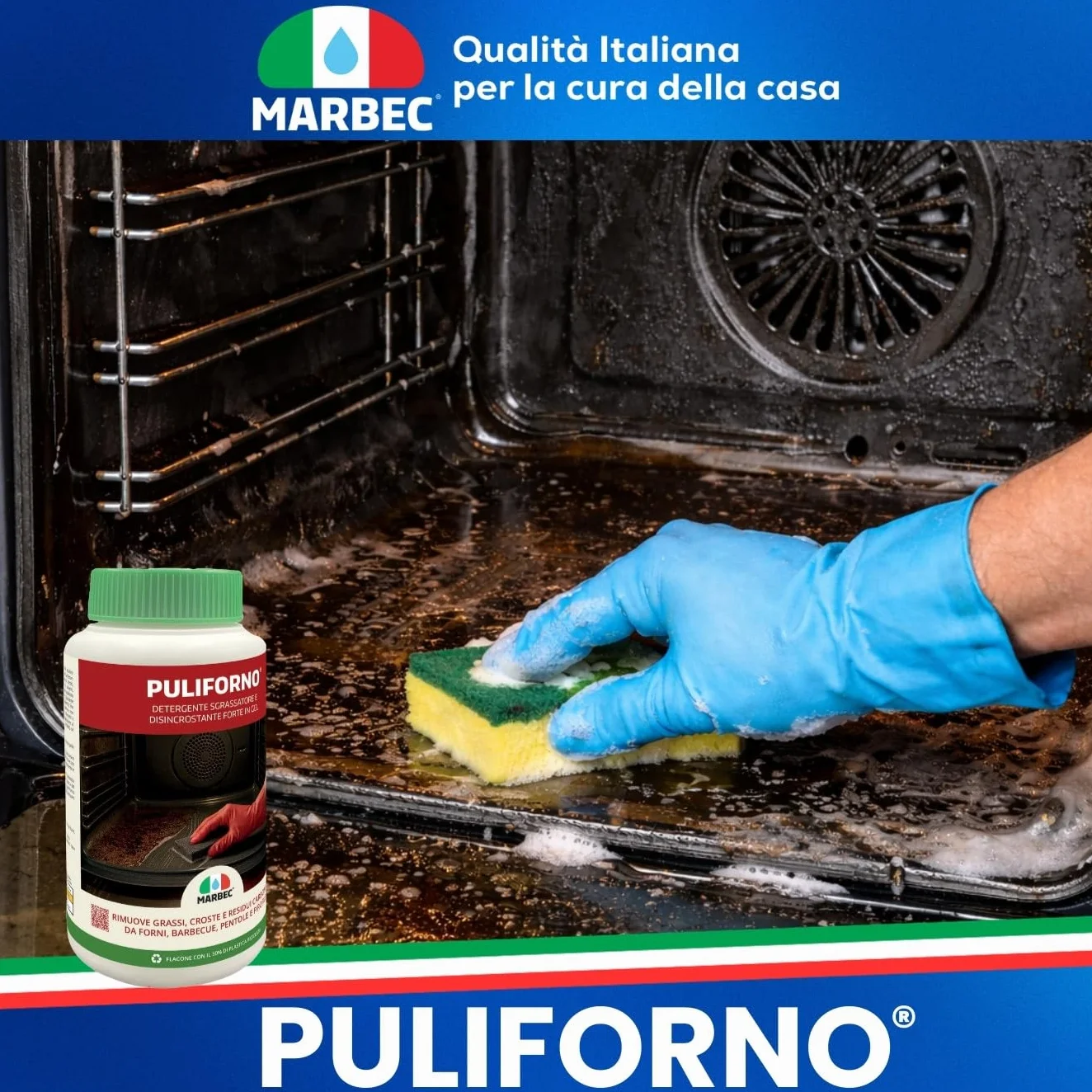 MARBEC PULIFORNO® 1KG Detergente gel disincrostante per forni e barbecue