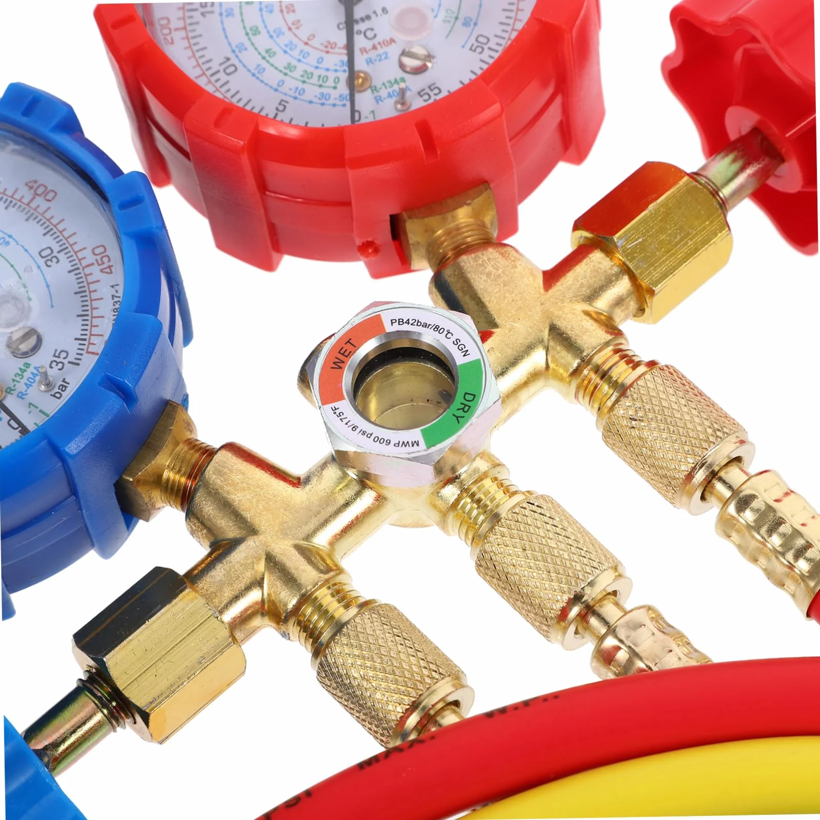 ULTECHNOVO 1 Set Completo per Climatizzatori con Manometro Tubo e Accessori Strumento Professionale per Controllo Pressione e Sicura Aria Condizionata Auto