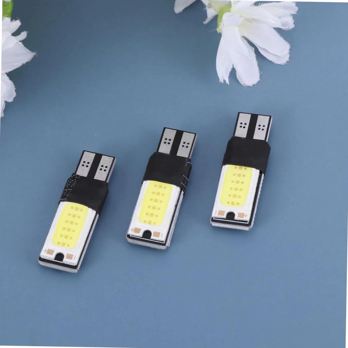GANAZONO 10Pezzi Luci LED Auto Cob Bianco Ultra Sottile Alta Potenza W5W