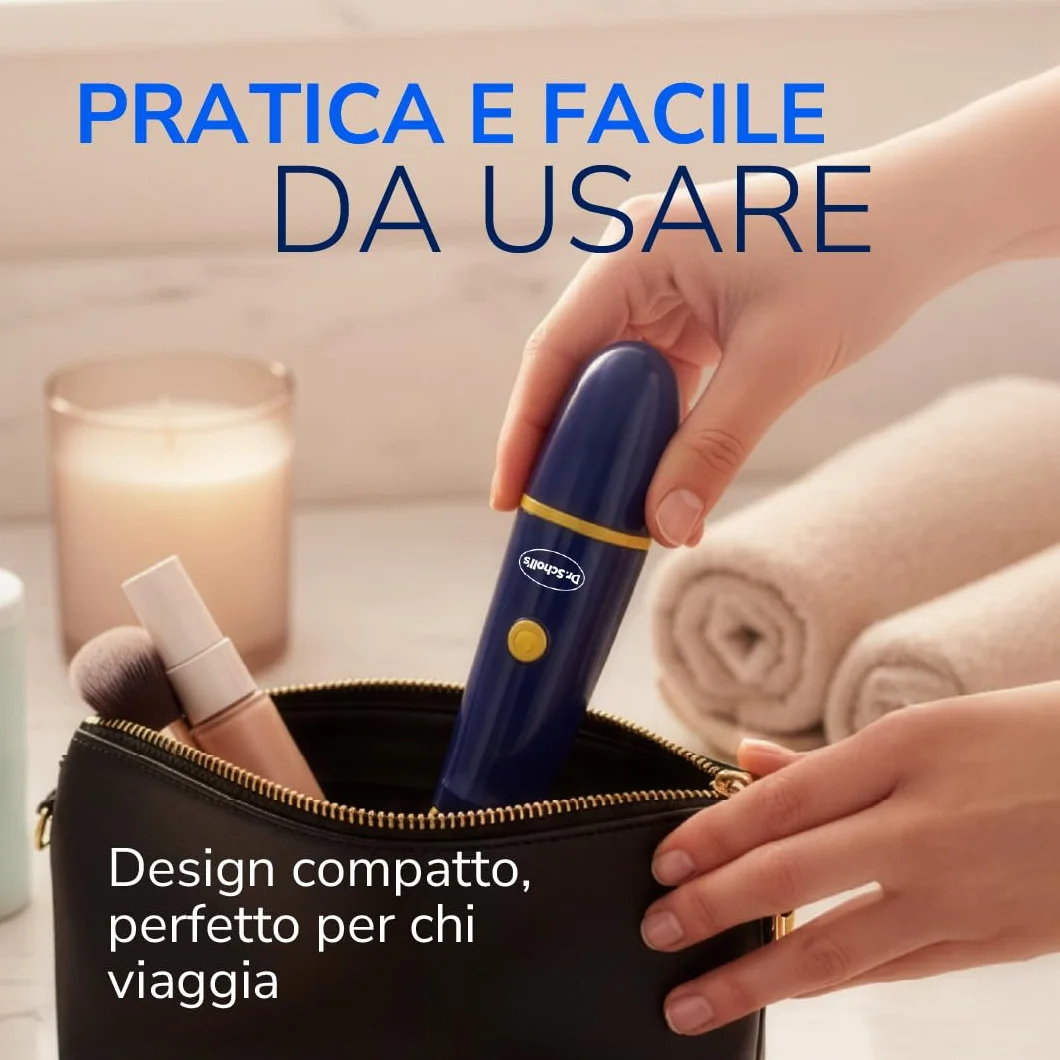 Dr. Scholl’s Lima Piedi Elettrica Rimuovi Calli - Pedicure Professionale, Rimuove Pelle Dura, Batterie AAA Incluse