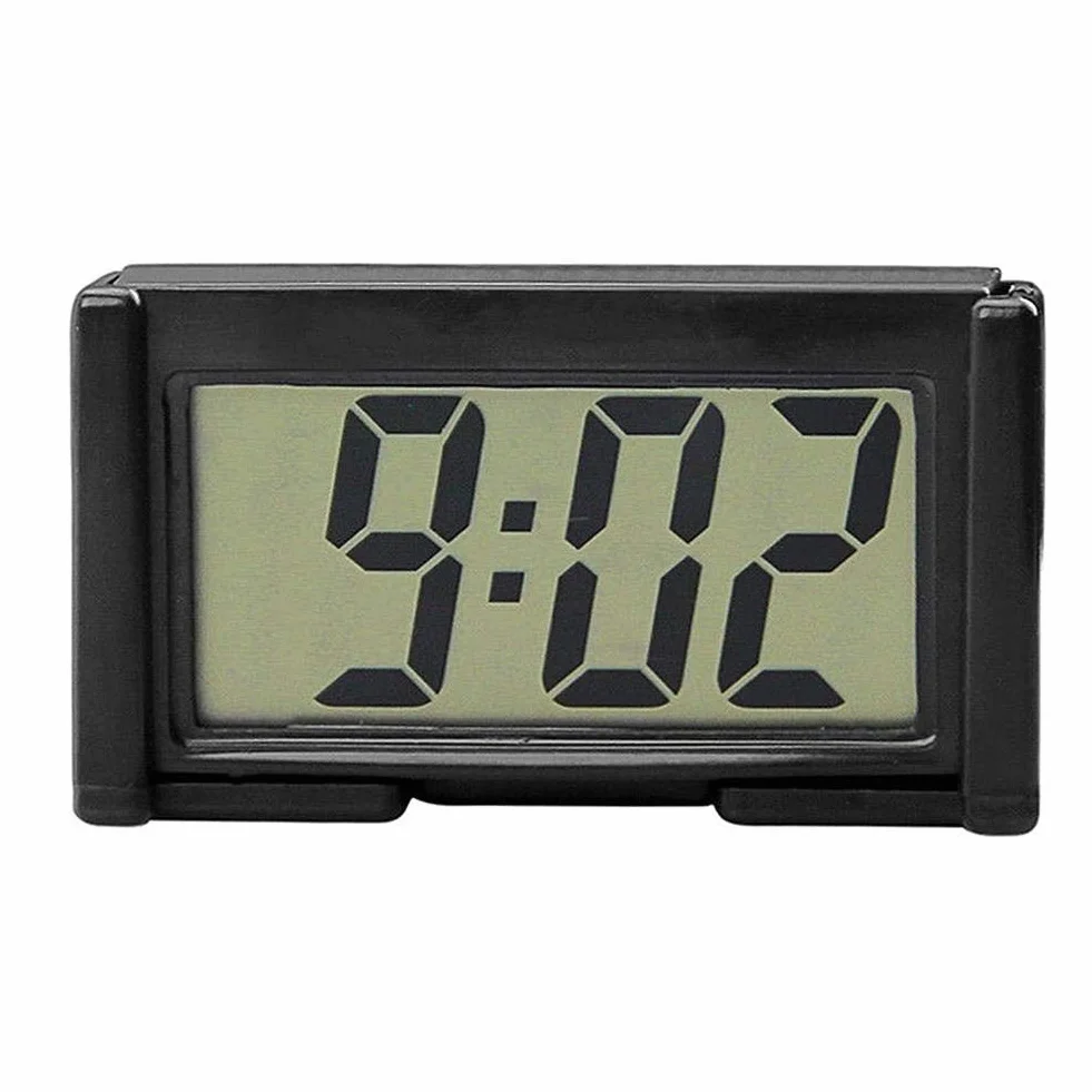 Mini Orologio Elettronico Digitale per Auto Camion Cruscotto con Staffa Autoadesiva