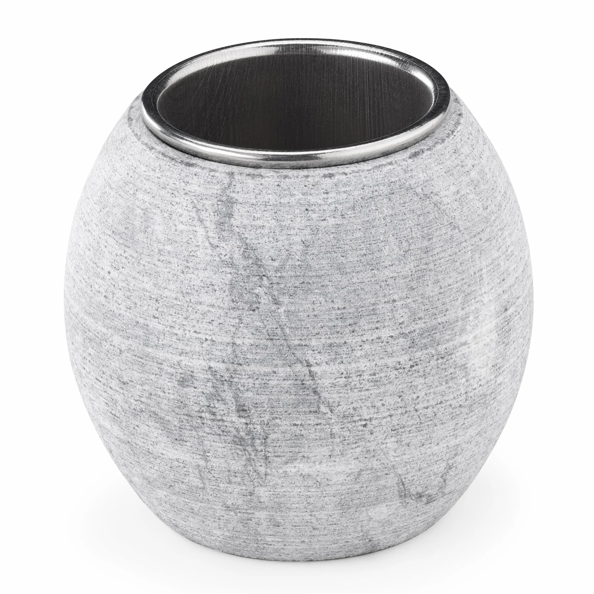 Navaris Tazza Sauna Pietra Ollare Contenitore Oli Essenziali Aromaterapia Ø 5 x 5 cm Grigio
