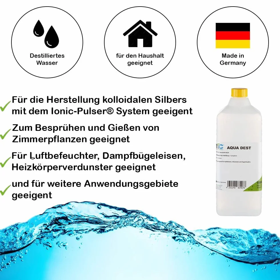 Aqua Dest Acqua distillata 20 litri, taniche da 5 litri