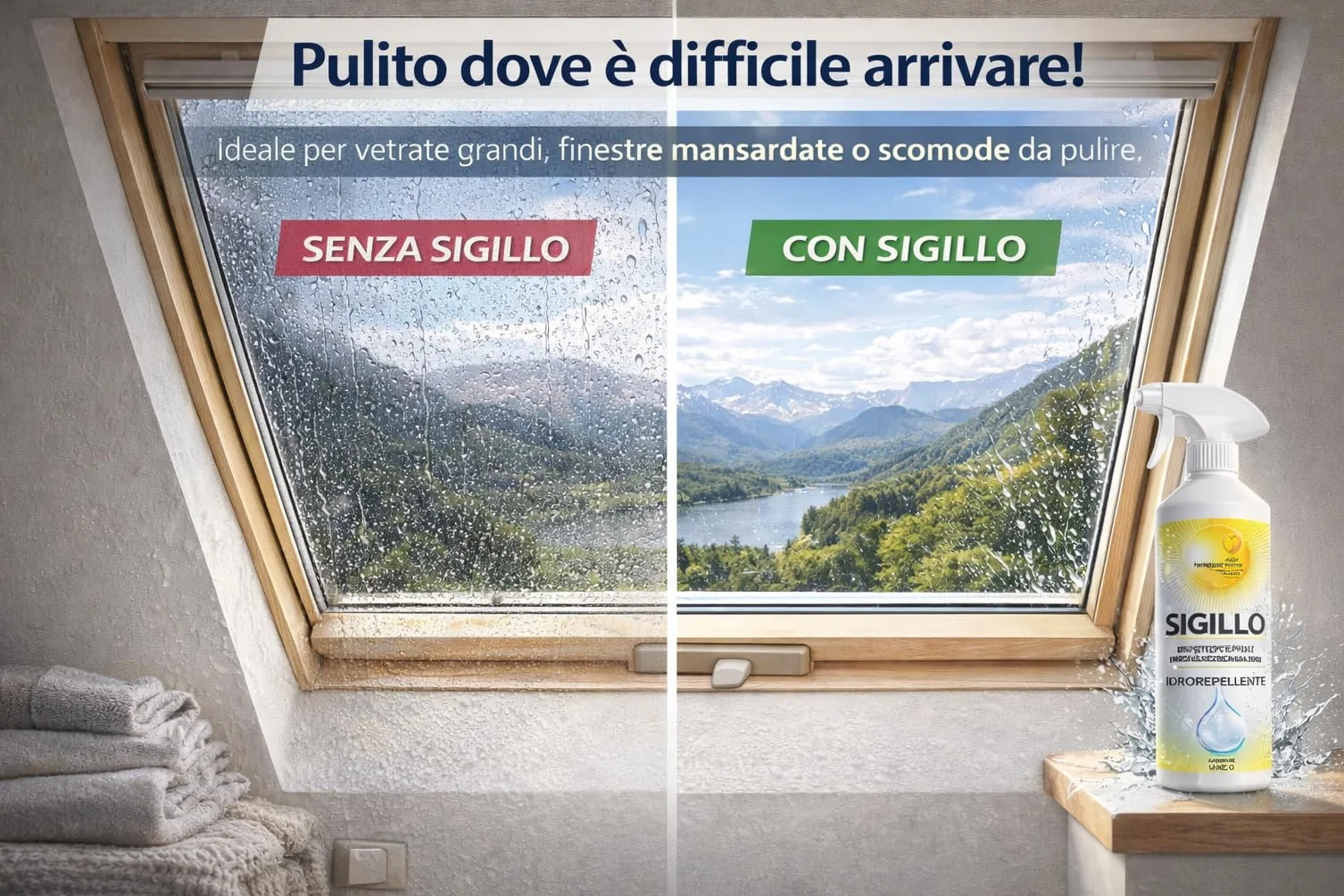 Spray Anticalcare Idrorepellente 500 ml Effetto Anti-Goccia Barriera Protettiva