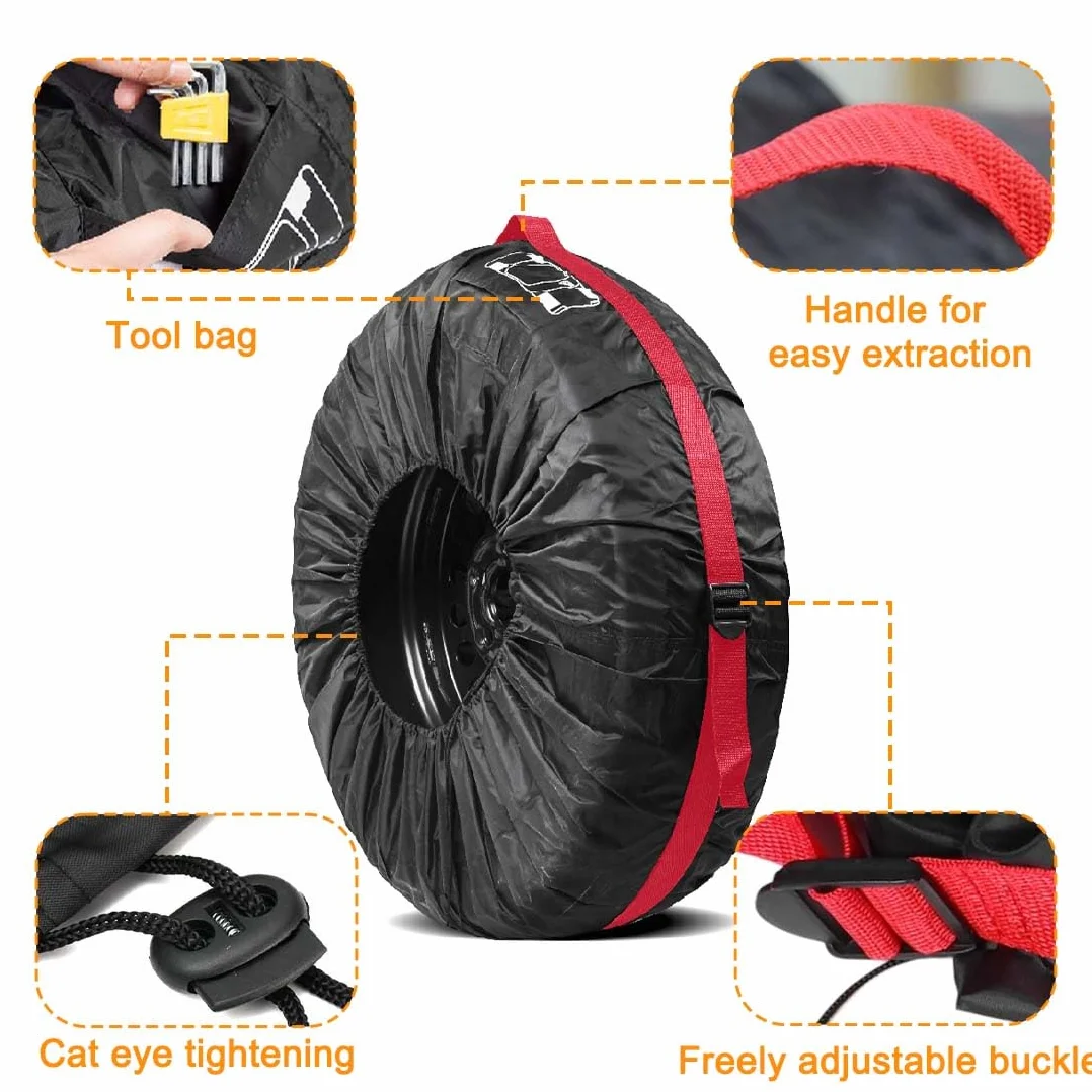 Borsa Pneumatici Auto Copertura Ruota di Scorta Diametro 80 cm con Manico