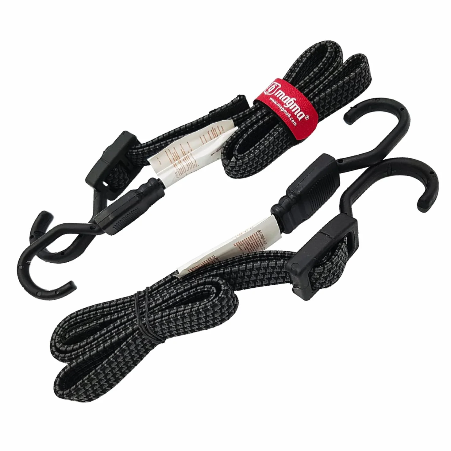 MAGMA Corda Elastica Piatta con Ganci Extra Forte Resistente per Campeggio Bagaglio Portapacchi Barca Auto