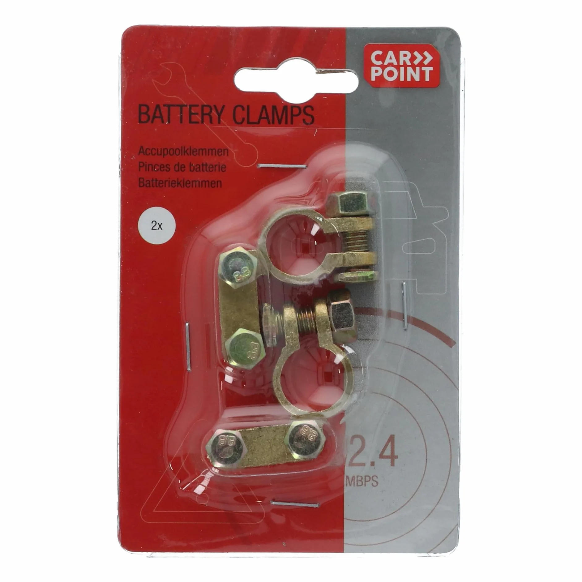 Morsetti Batteria + e - (Ferro + Ottone Rivestimento)
