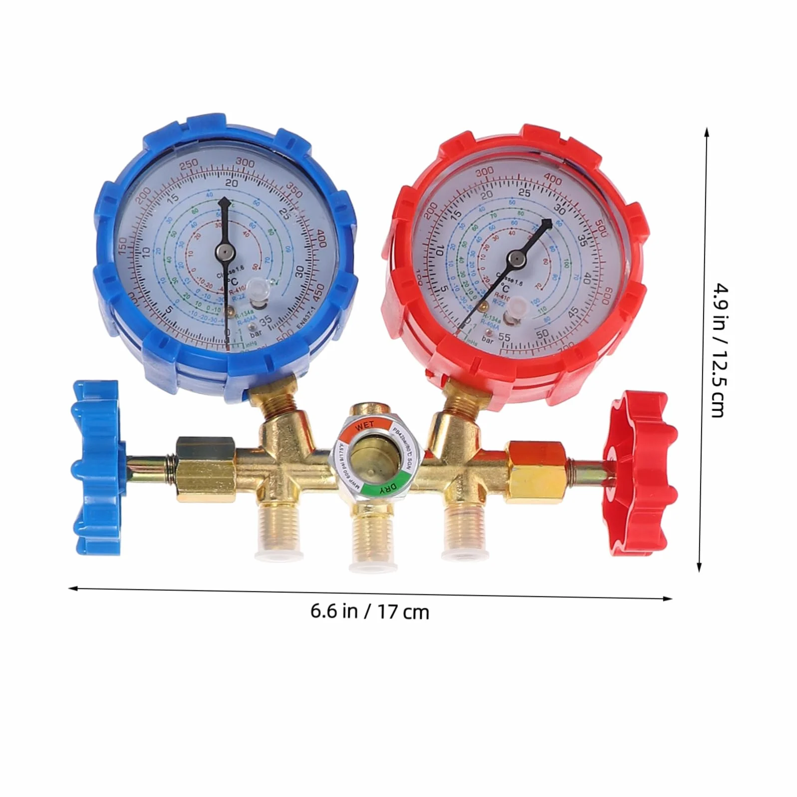 ULTECHNOVO 1 Set Completo per Climatizzatori con Manometro Tubo e Accessori Strumento Professionale per Controllo Pressione e Sicura Aria Condizionata Auto