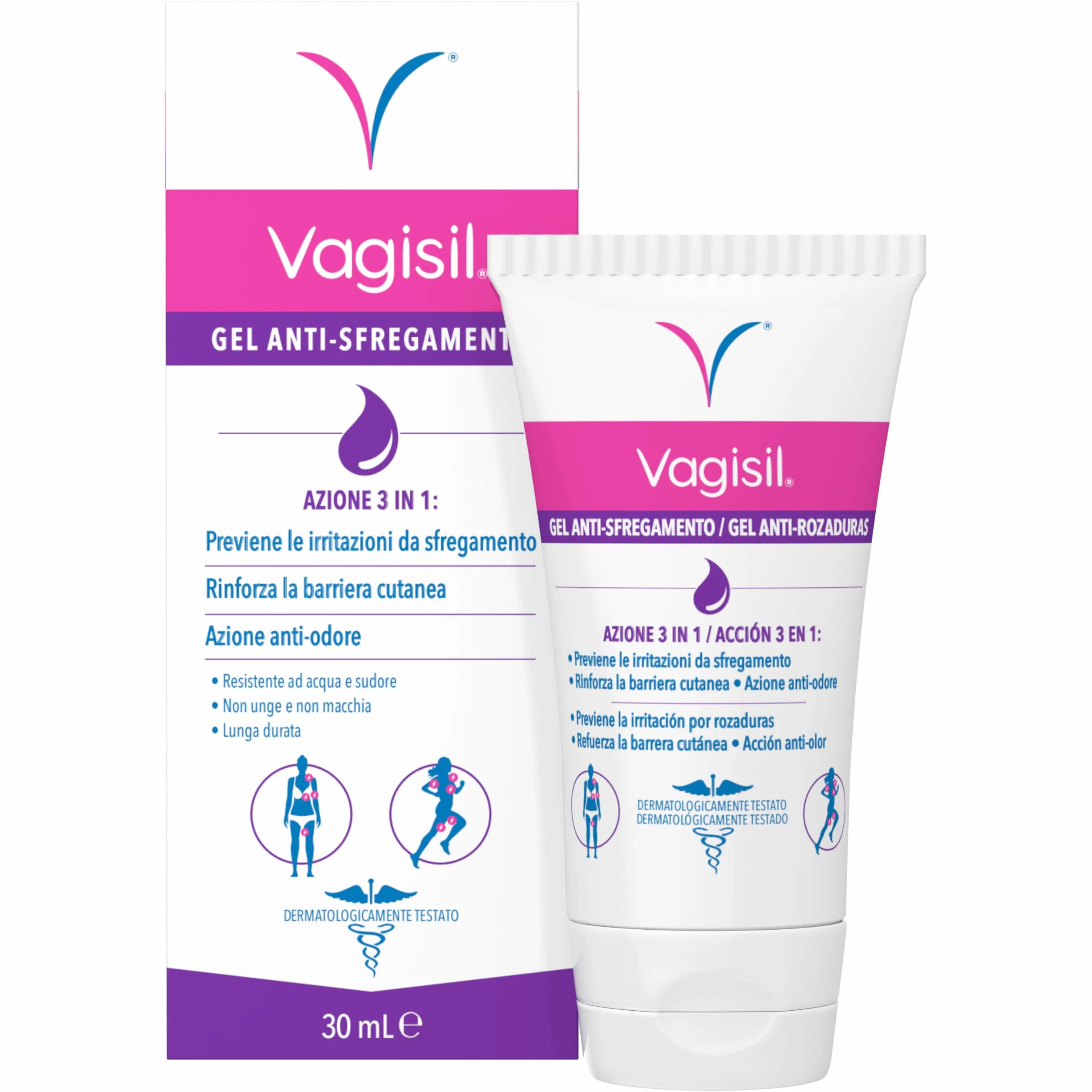 Vagisil Gel Antisfregamento Protegge Irritazioni Arrossamenti Anti-odore Resistente Acqua Sudore