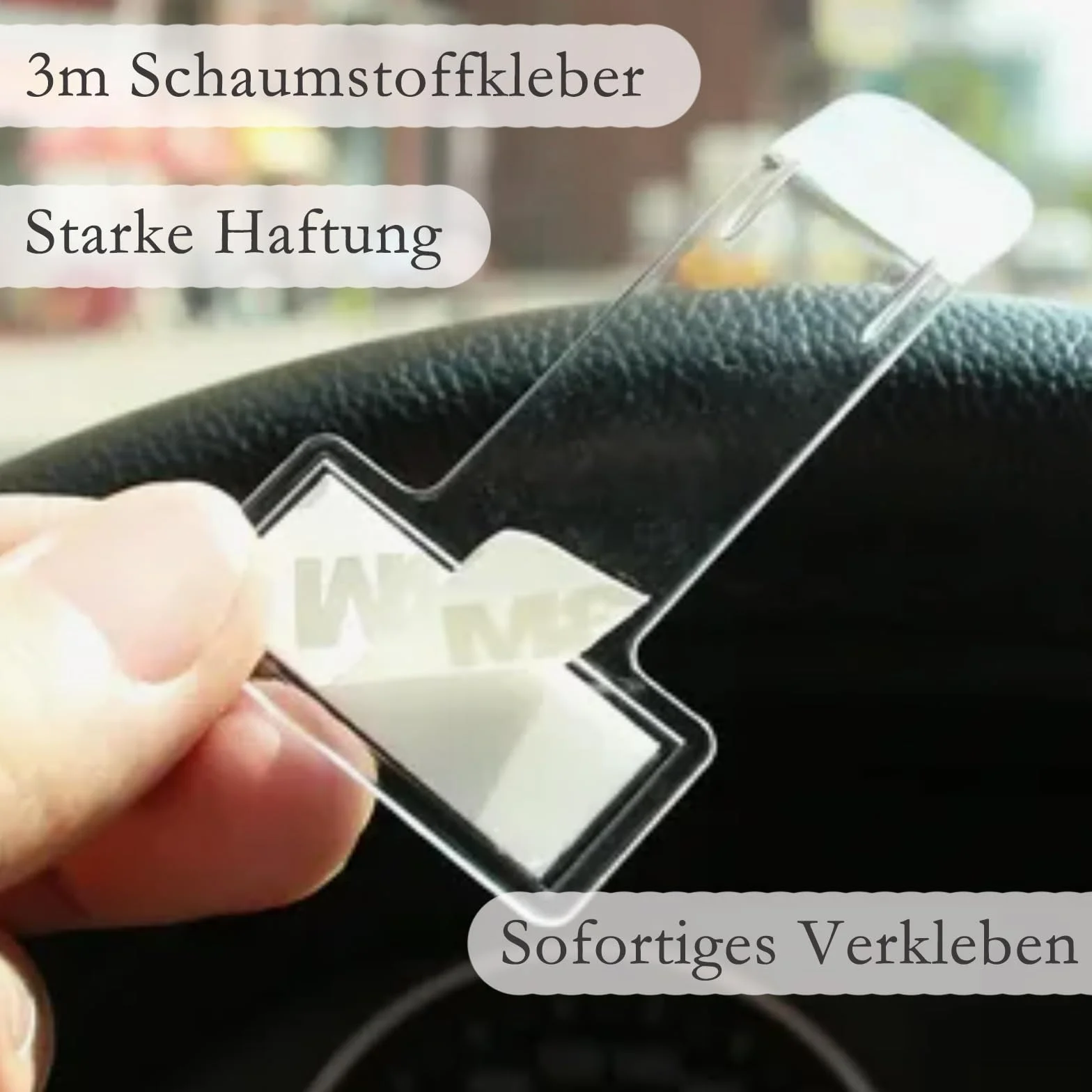 Porta Biglietti Parcheggio per Auto 4 Pezzi Clip Adesivo Trasparente