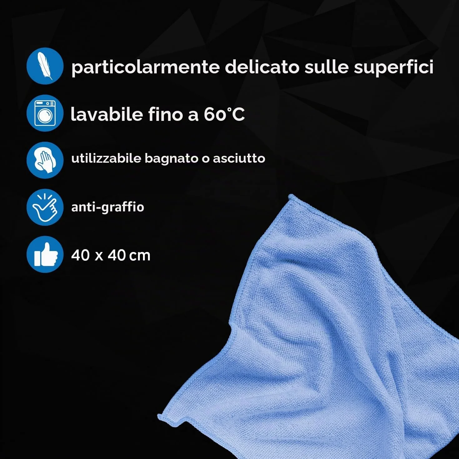 Sanit Cubi per cassetta dell'acqua 10 pezzi 40 settimane freschezza bagno panno microfibra Made in Germany