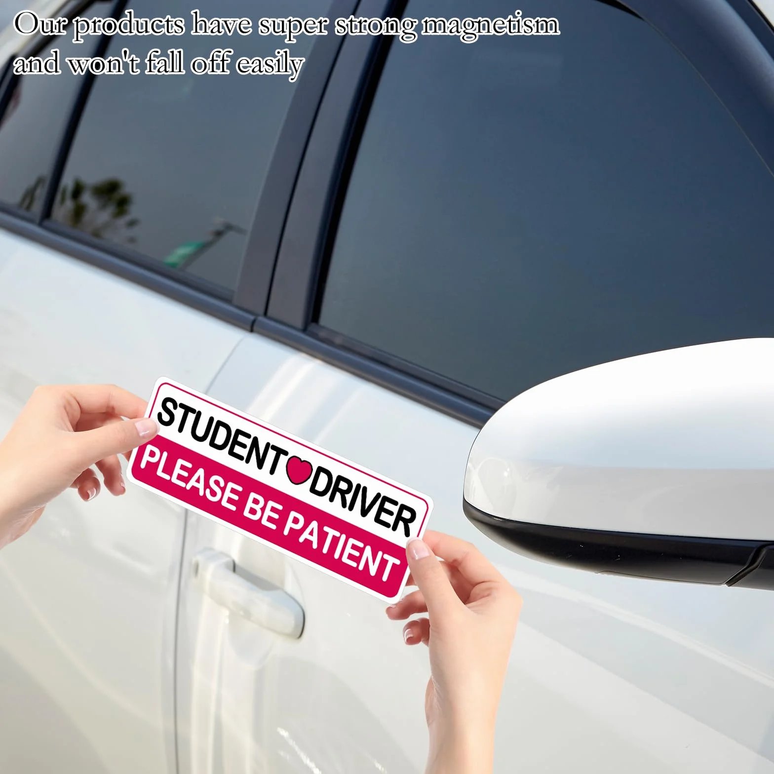 Adesivi Magnetici Auto Principianti "Mantieni la Distanza" Segnale Sicurezza Rimovibili