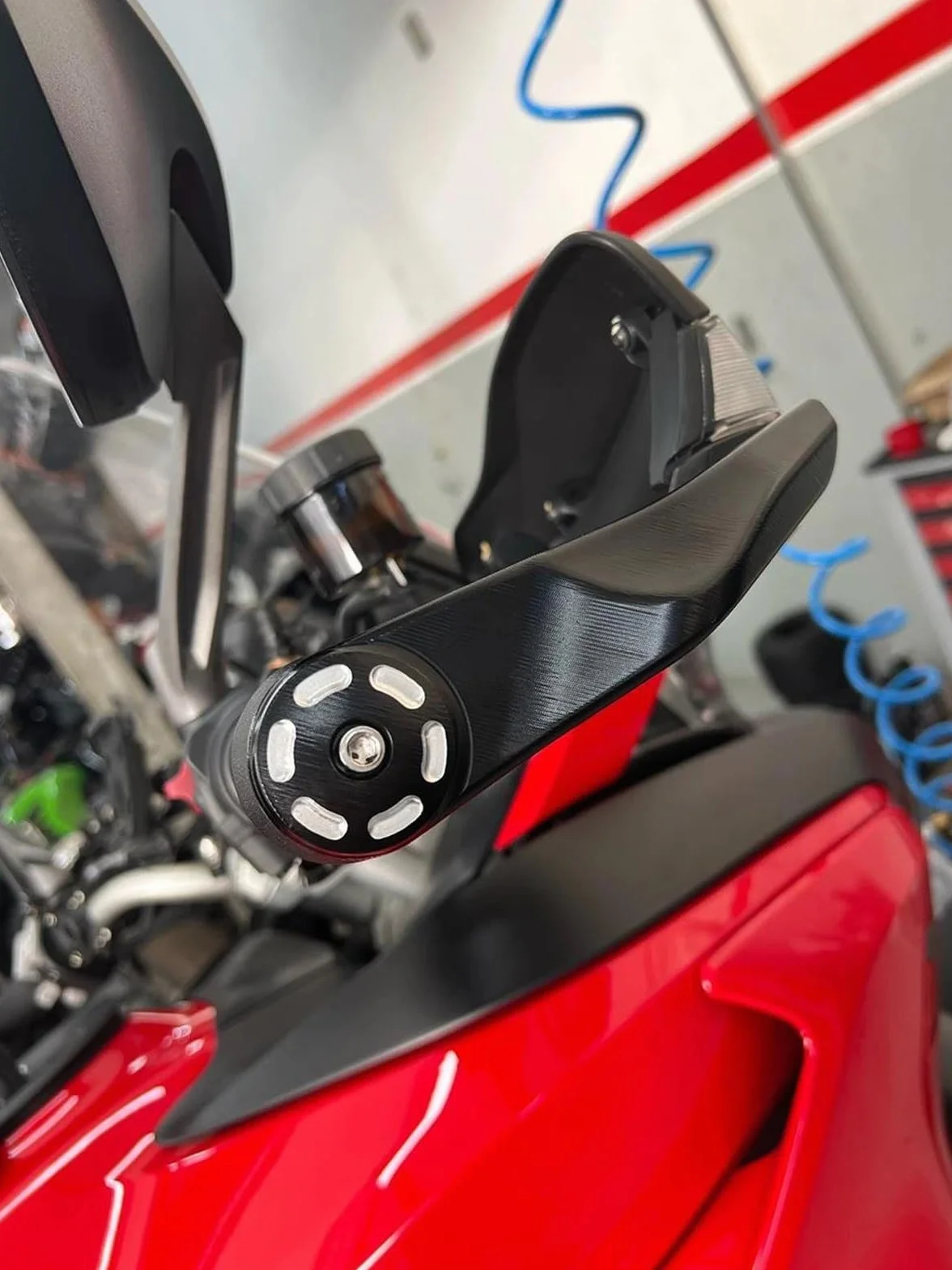 DUCATI MULTISTRADA 1200 MTS1200 MTS1260 MTS950 Protezione Mani Moto Rosso