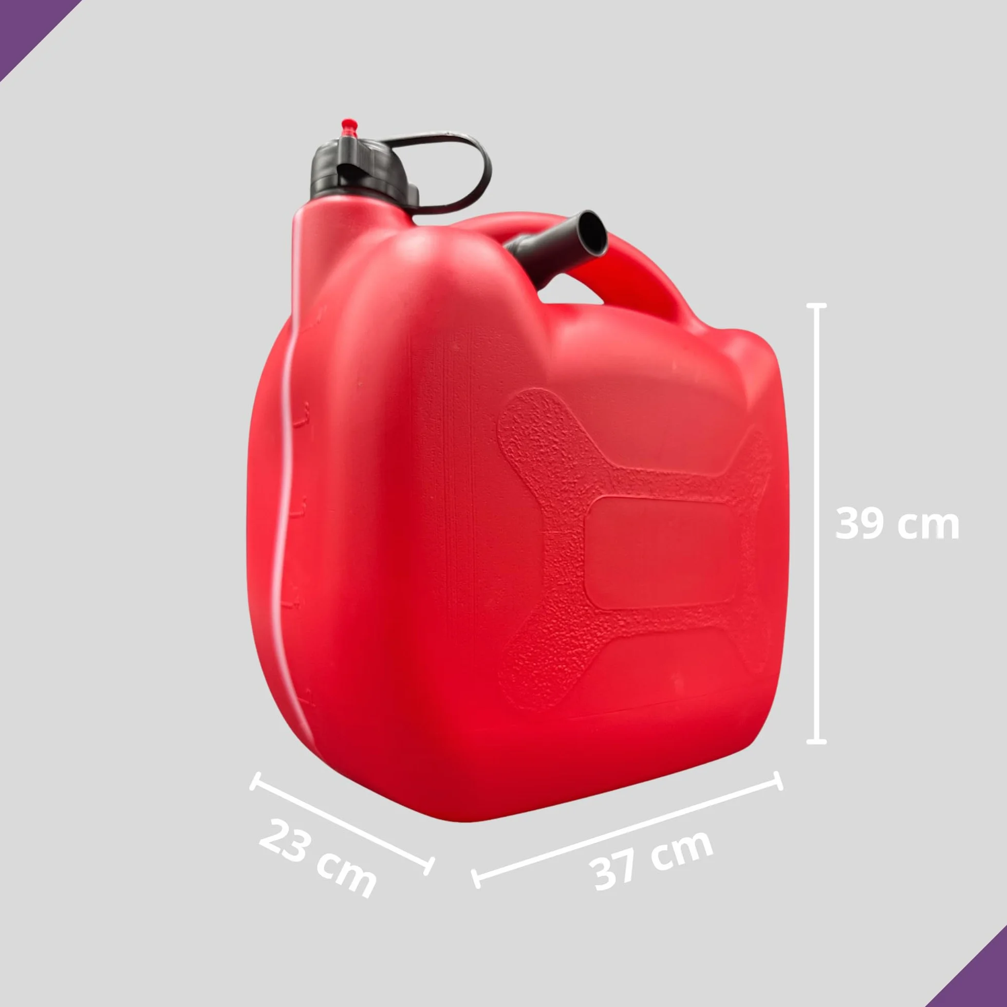 Tanica Carburante in Polietilene Rinforzato 20 Litri Rosso