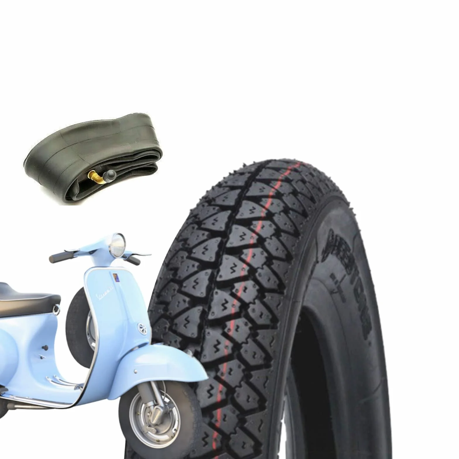 Deestone PNEUMATICO GOMMA COPERTONE 3.50-10 51J 4PR PER VESPA 125 150 200 PX