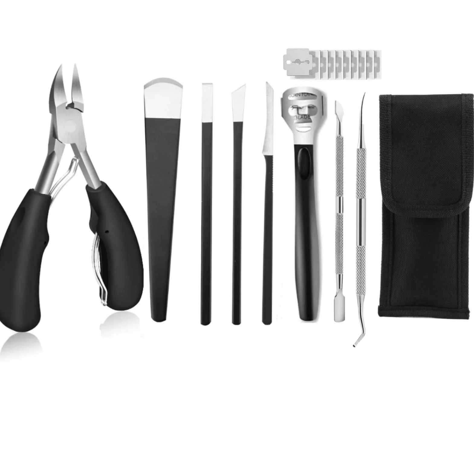 Kit di Coltelli da Pedicure in Acciaio Inossidabile per Rimozione Calli