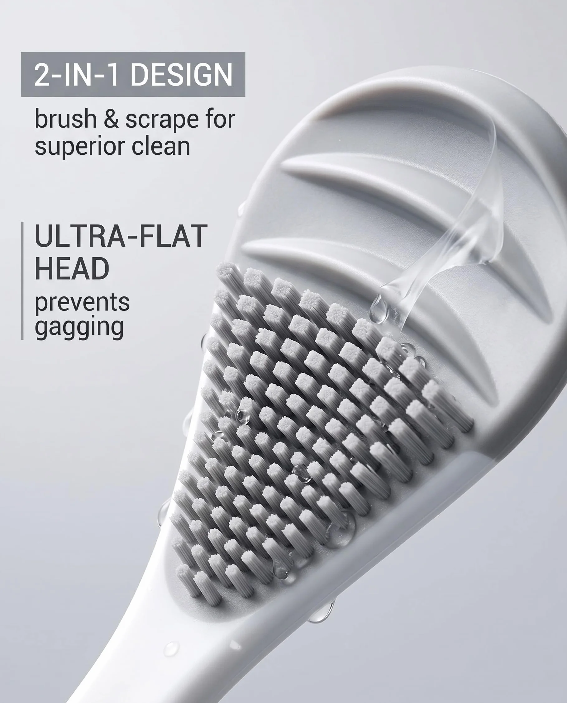 Tongue Scraper Cleaner, Nettalingua, Raschietto Lingua per Pulizia Bocca, Riduce Alito Cattivo, 2 Pezzi