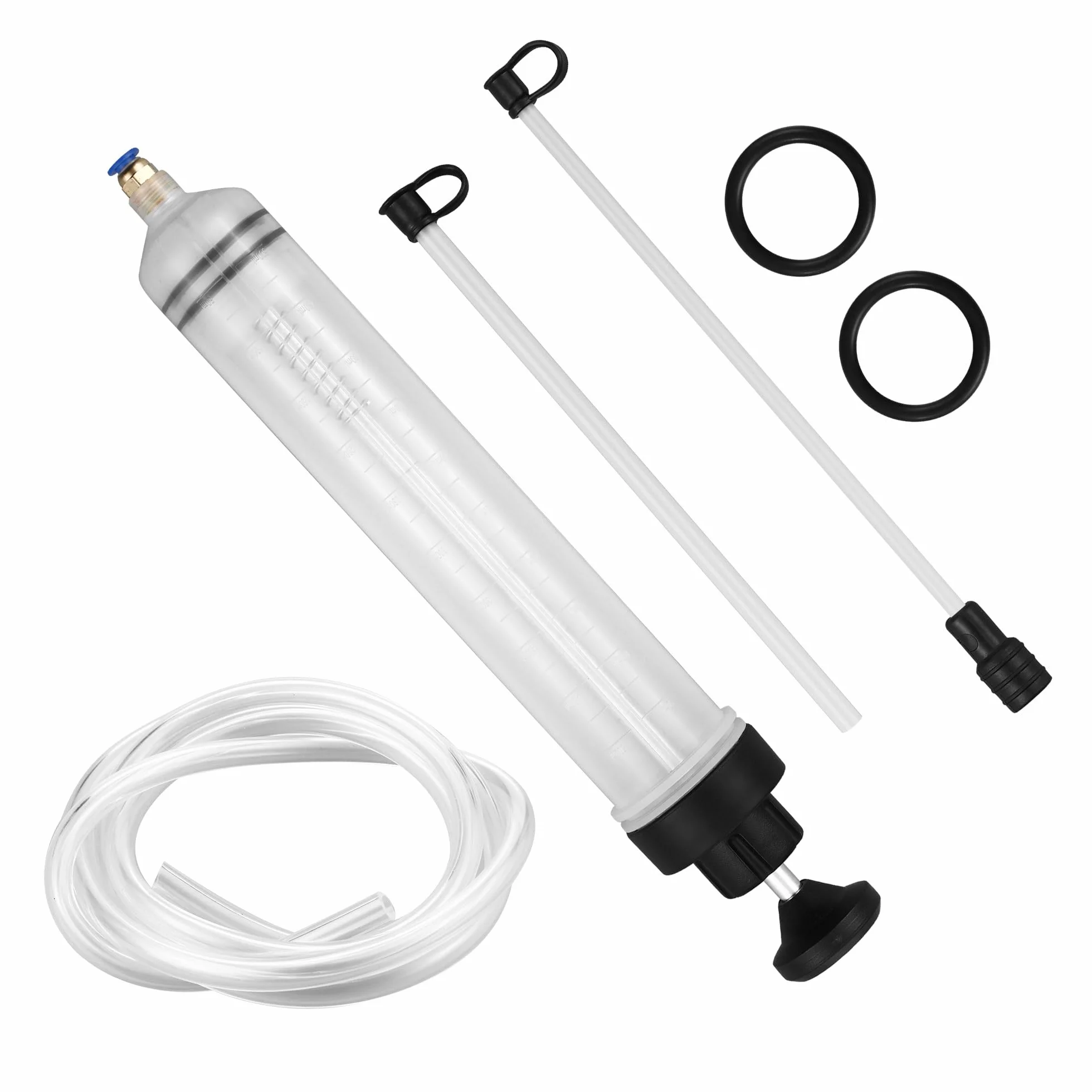 Nuangoo Pompa Aspira Olio Motore Manuale 500ml con Tubo Flessibile per Estrazione Liquidi