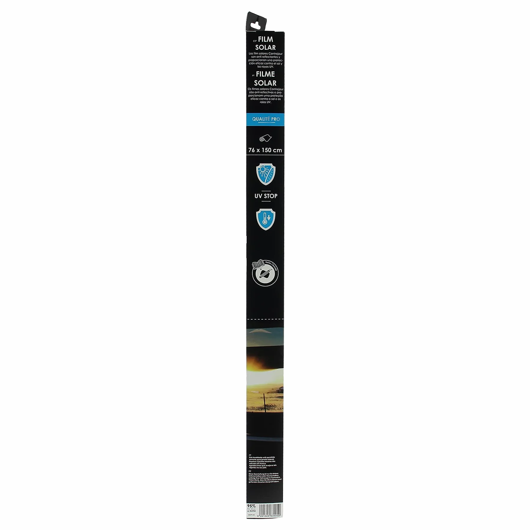 Contrejour 463905 Pellicola solare per vetri auto, 95%, 76 x 150 cm,Scura, taglia unica