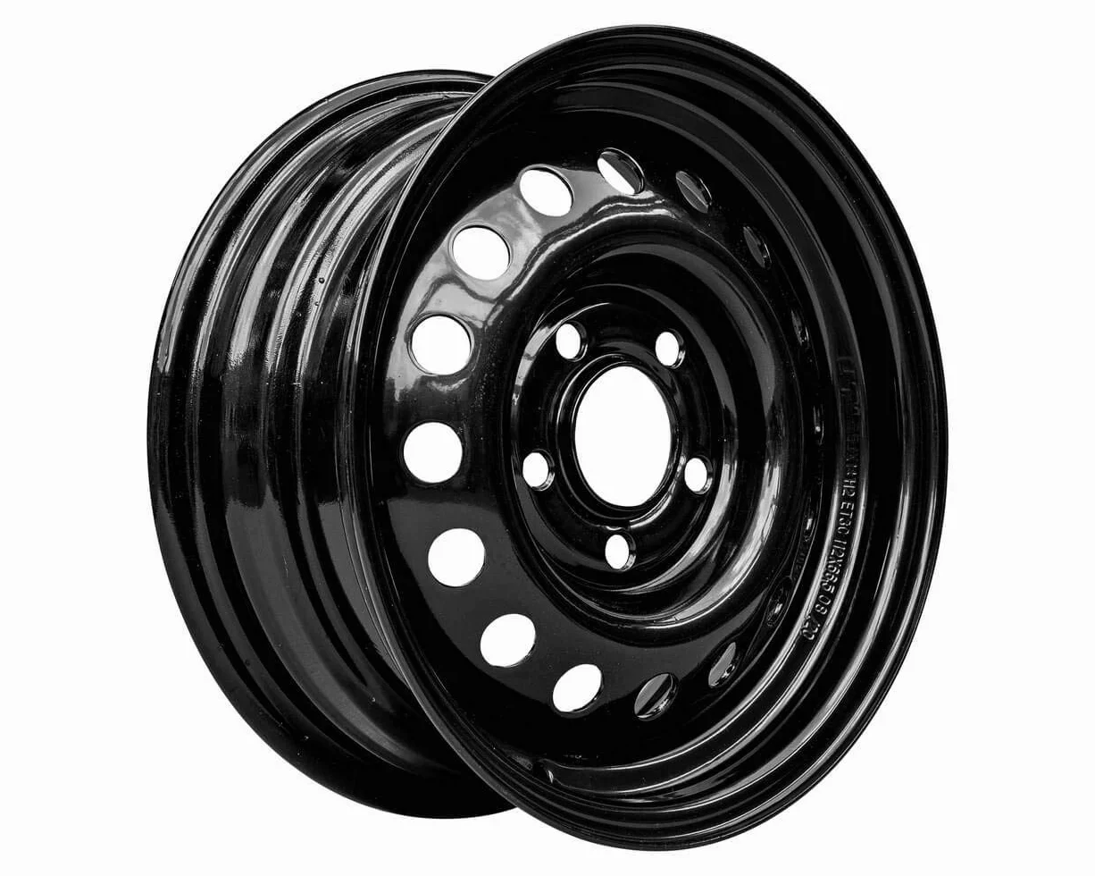 Cerchio in acciaio per rimorchio pesante 14 pollici UNITRAILER, portata 900 kg per massima stabilità su strada. Modello 5.5Jx14H2 5x112 ET30 nero per camper e carrelli