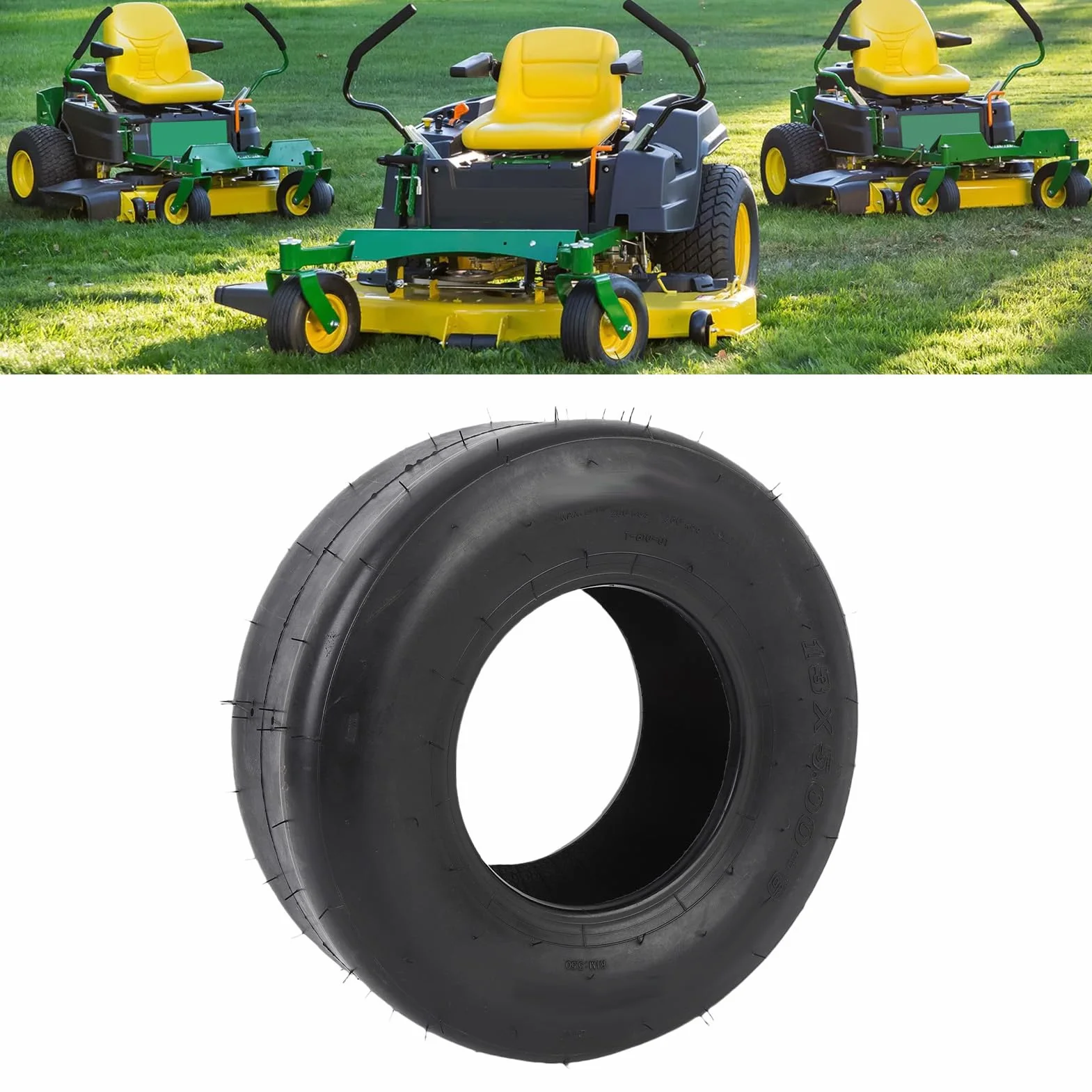 Tractor Pneumatico 13x5,00-6 Tubeless 6 Pollici 4 Strati Battistrada Liscia