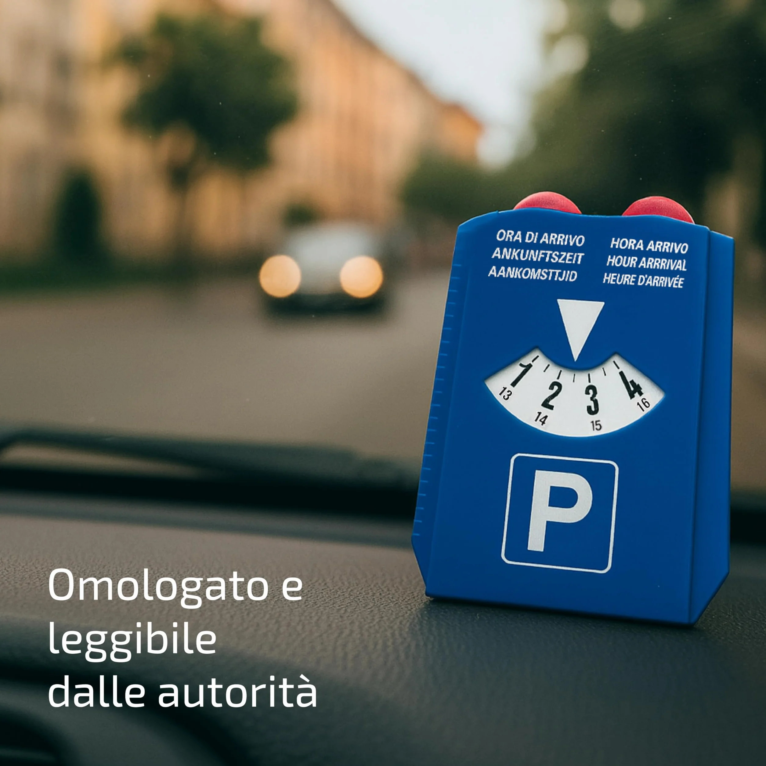 Disco Orario Auto 3 w 1 z Raschiaghiaccio Spatola w Gumie i Żetonami na Wózek - Multifunkcyjny Akcesorium Samochodowe