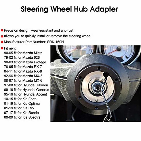 SRK-160H Adattatore per volante a sgancio rapido nero per Miata RX-7