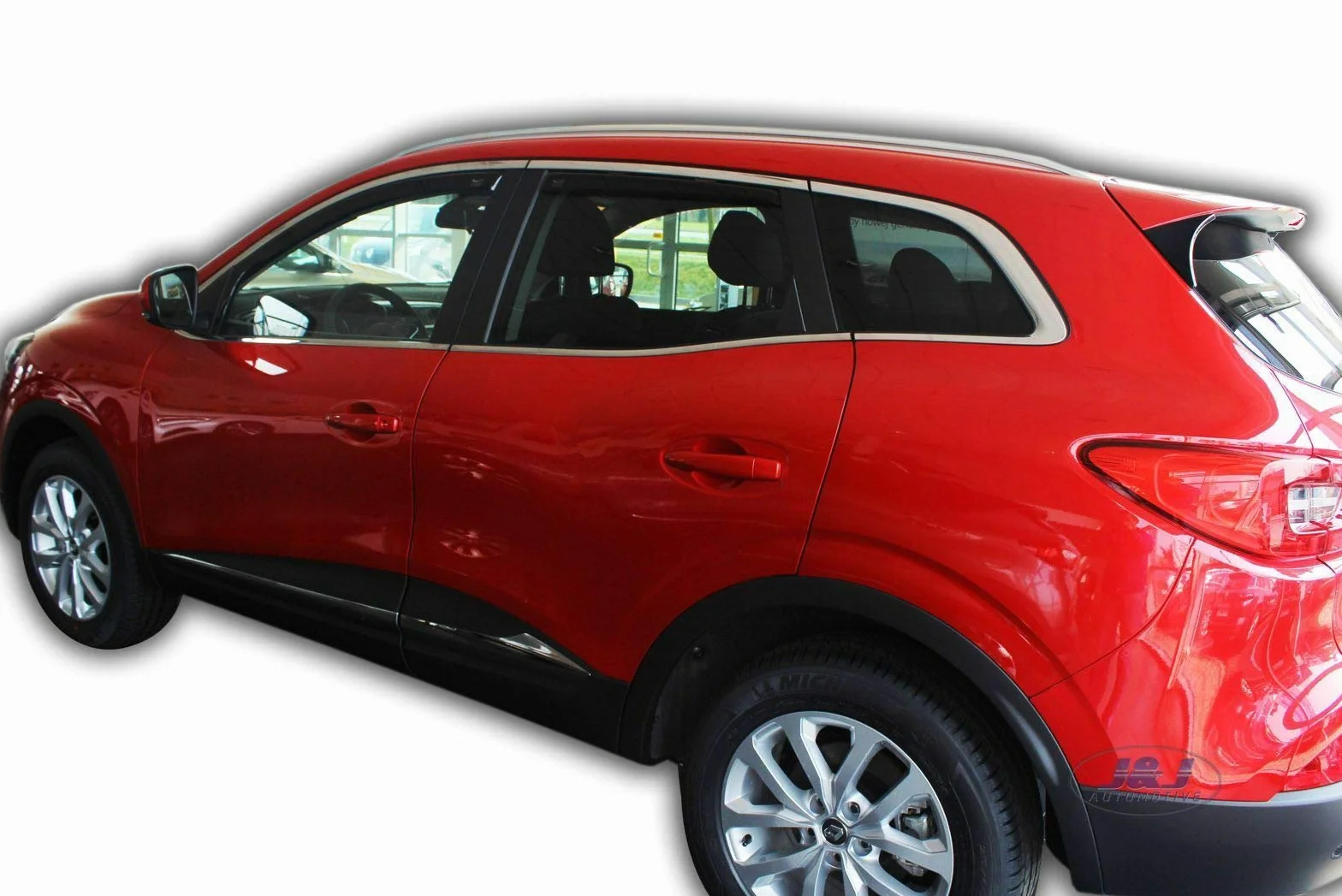 Deflettori d'Aria Heko per Renault Kadjar dal 2015, Set 4 Pezzi Nero Fumé