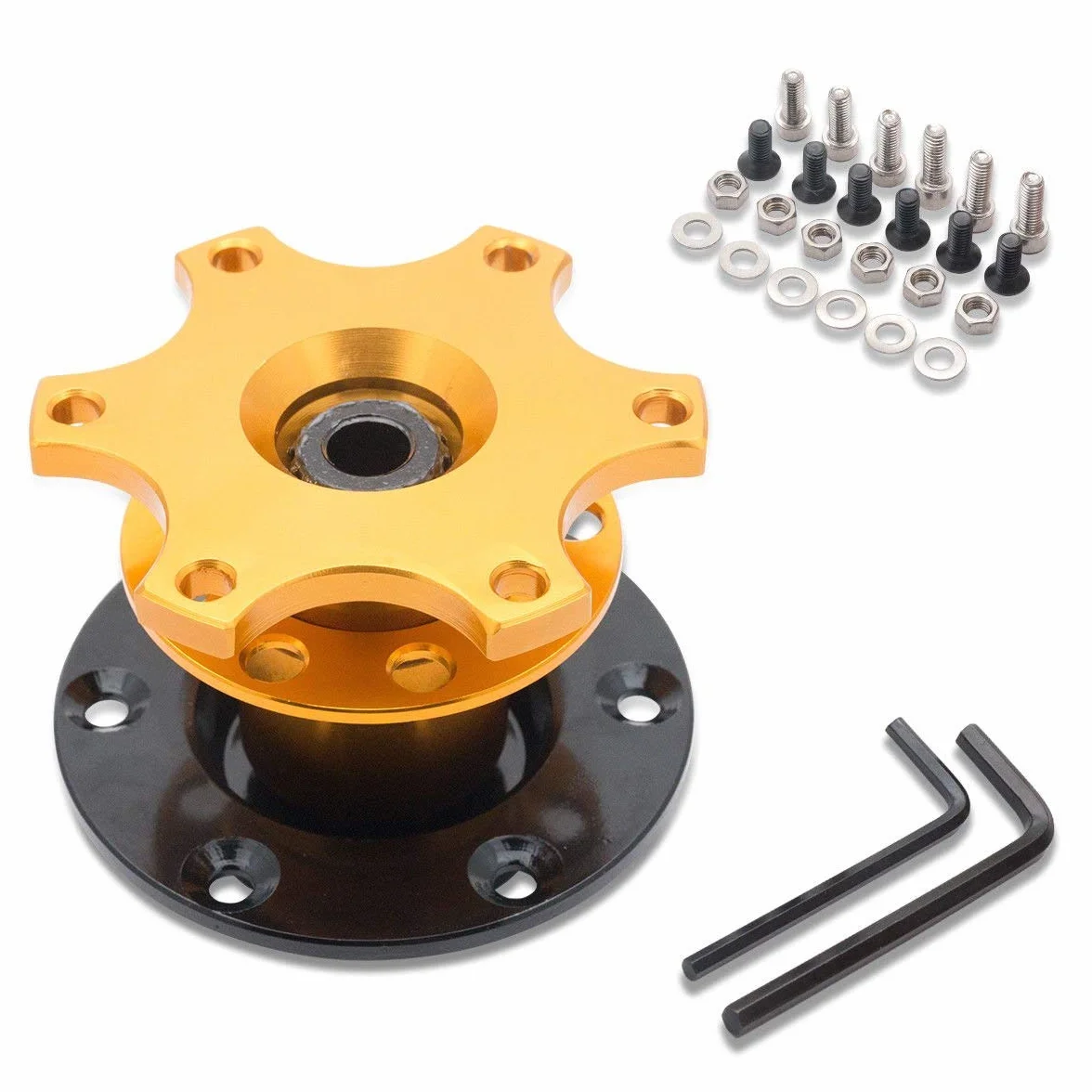 Volante universale a 6 fori mozzo ruota a sgancio rapido 70MM per kit di sgancio rapido volante sportivo da corsa