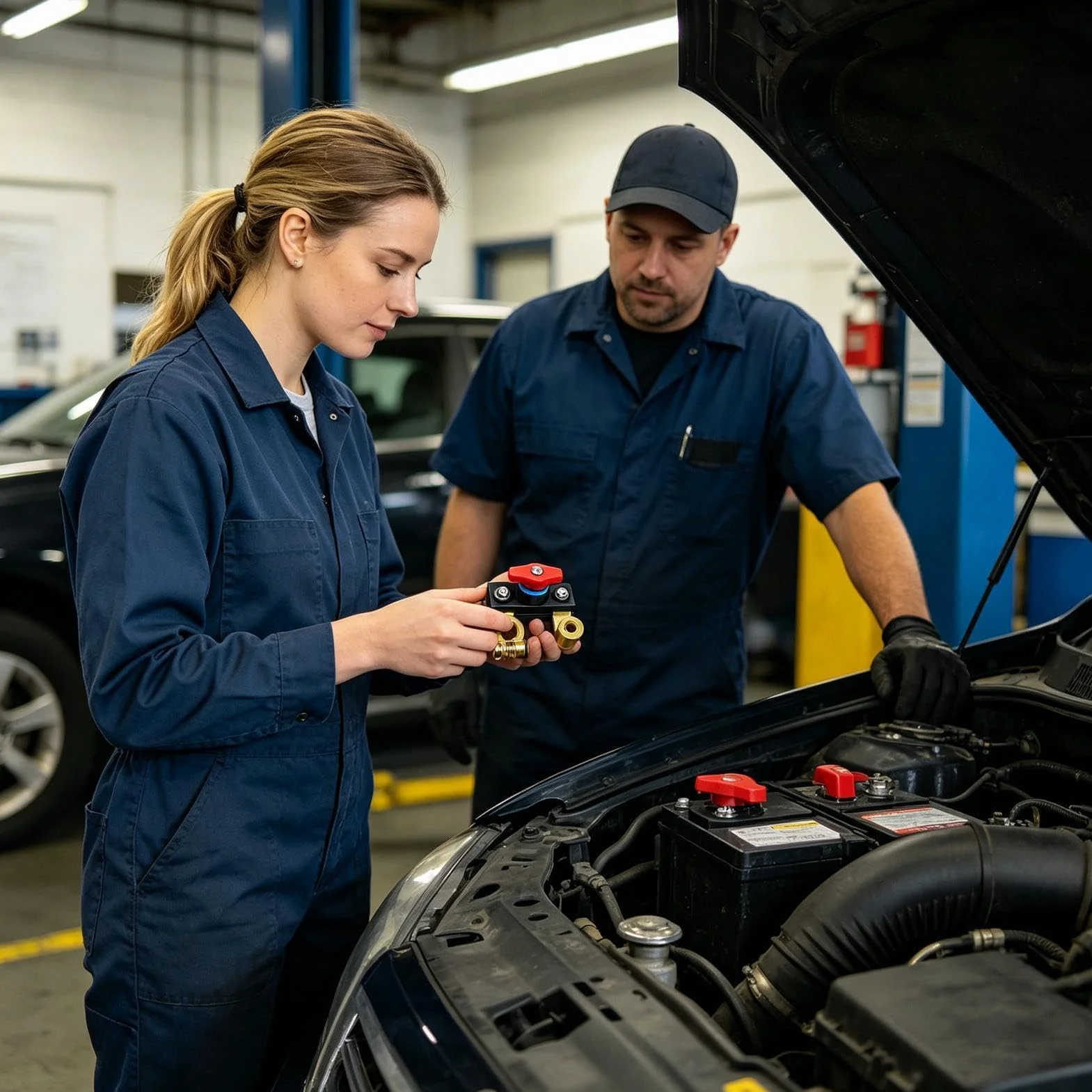 Disconnettore Batteria Automobile - Regolabile in Rame con Alta Conduttività - Interruttore di Interruzione Alimentazione Batteria Veicolo - Per Berlina SUV Camper Barca ATV Veicoli e Yacht