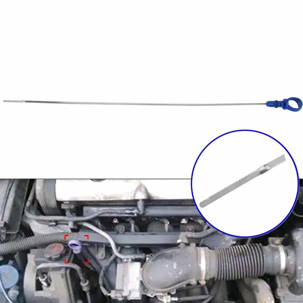 Indicatore del Livello dell'Olio Motore № OE 117461/1174.61 - Compatibile for Peugeot 206, 307, 406 - Compatibile for Citroën Xsara, C4, C5, Xsara Picasso, Berlingo 2.0 HDI